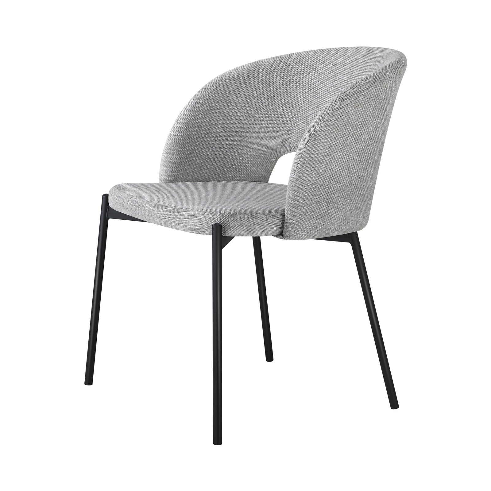 Oikiture 2x Armchair Dining Chair Accent Chairs Tub Armchairs Fabric Grey&Black - Sunyee