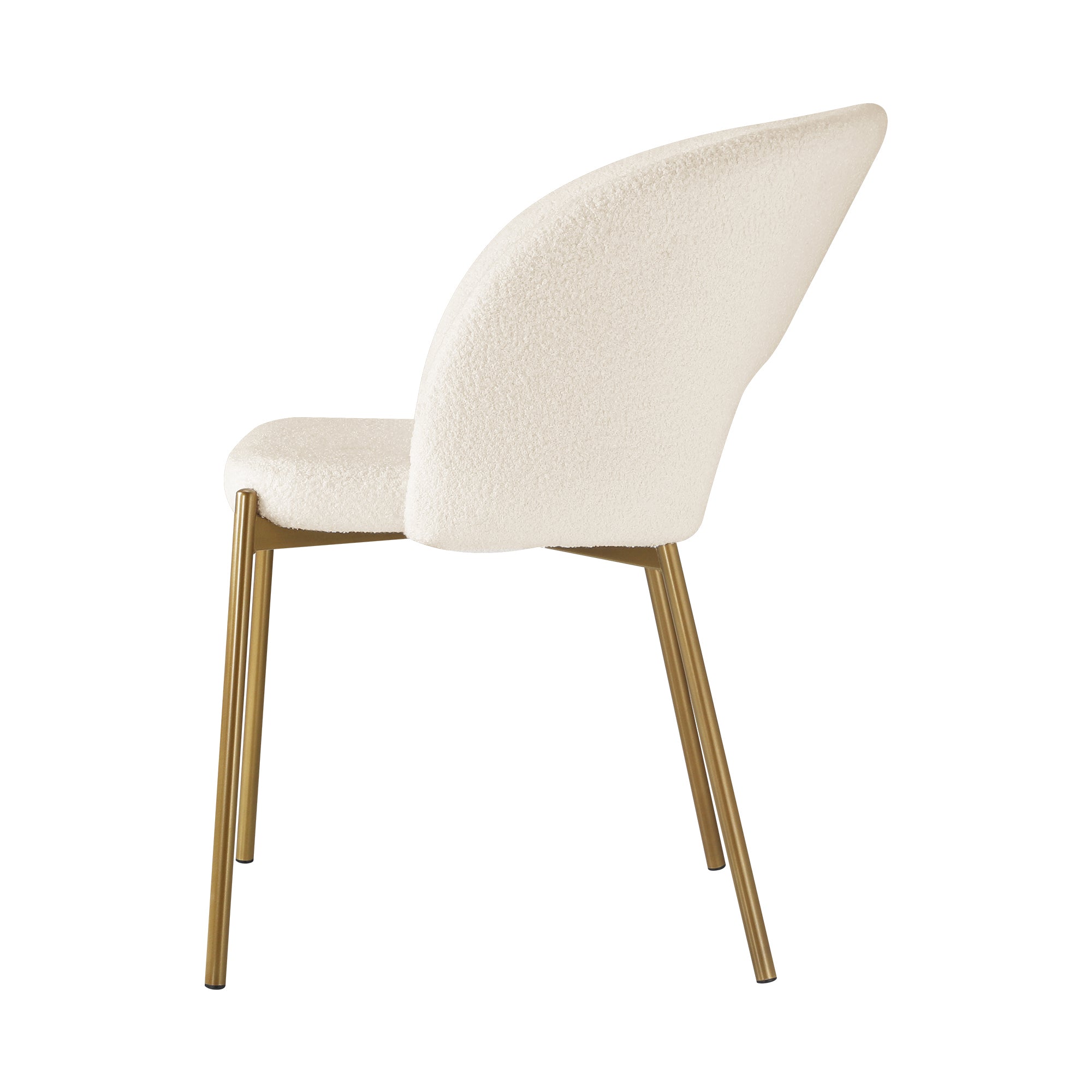 Oikiture Armchair Dining Chair Accent Chairs Tub Armchairs Sherpa White&Gold - Sunyee