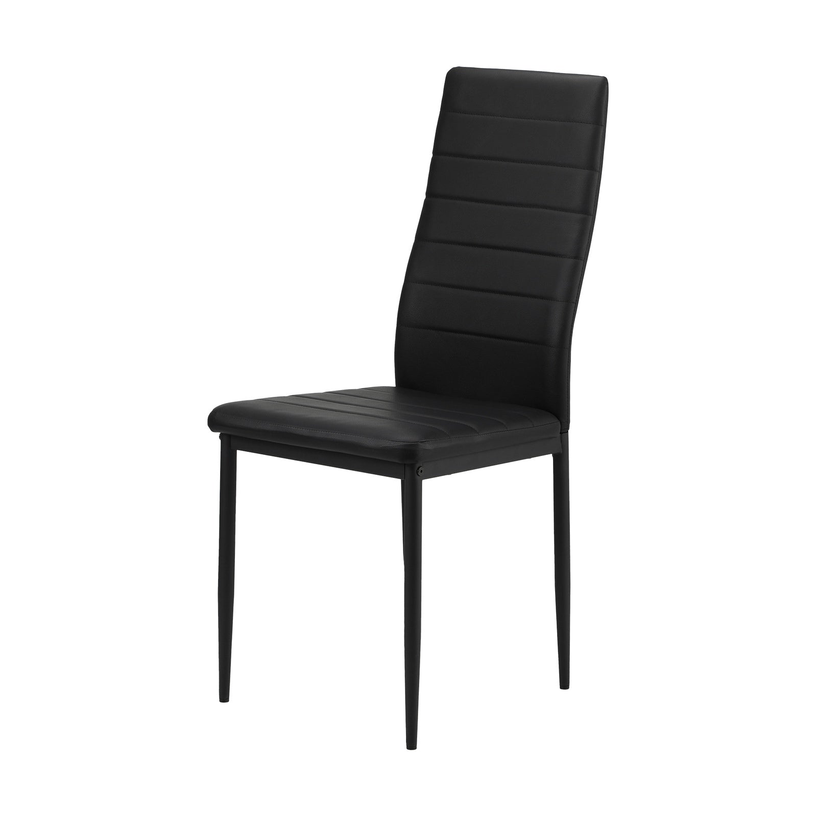 Oikiture 140cm Rectangle Dining Table with 6PCS Dining Chairs Wooden Black - Sunyee