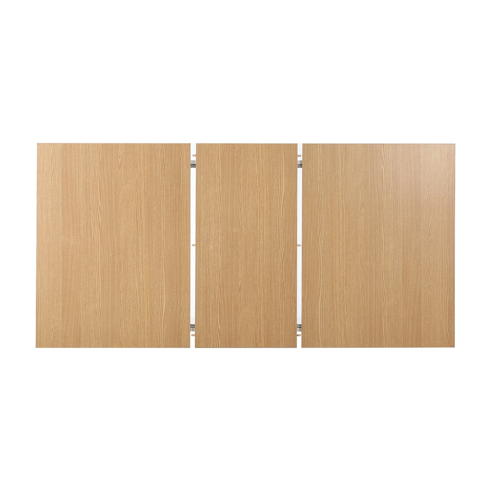 Oikiture 160cm Extendable Dining Table with 4PCS Dining Chairs Crossback Wooden - Sunyee