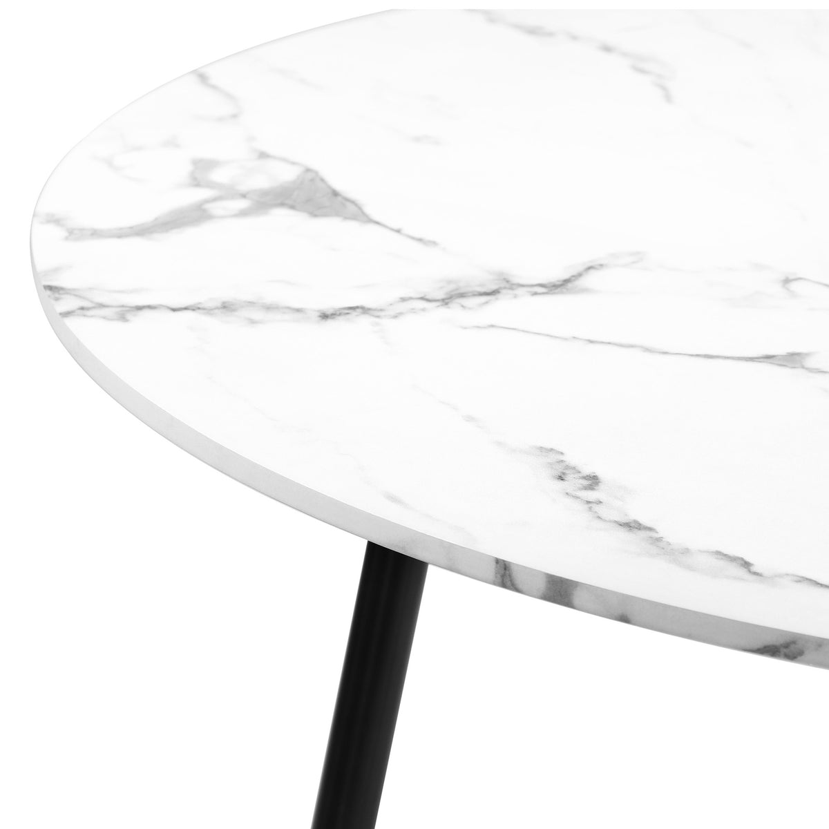 Oikiture 110cm Round Dining Table with 4x Dining Chairs Boucle White - Sunyee