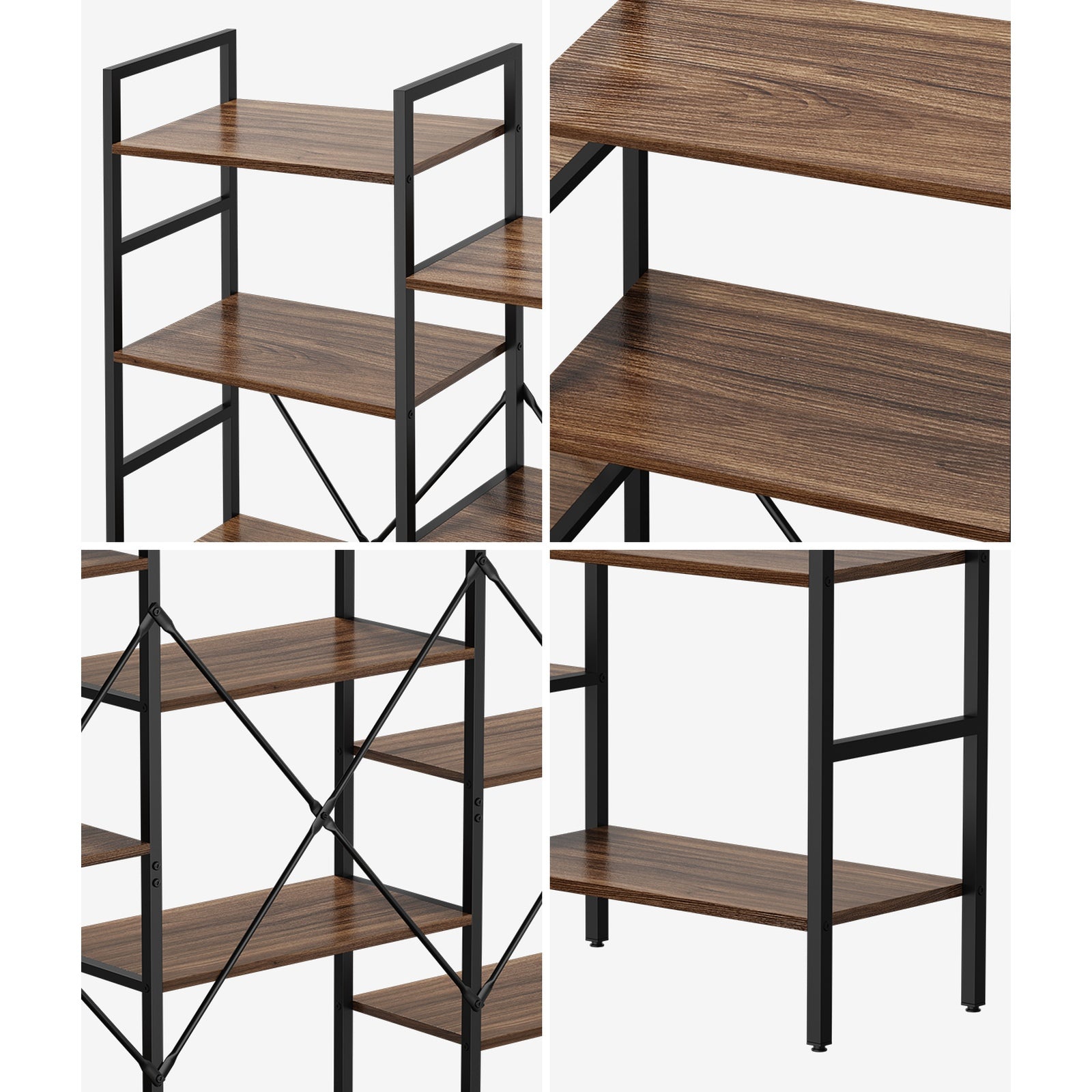 Oikiture 14 Tier Display Shelf Stand Bookshelf Metal Storage Industrial 1.76m - Sunyee