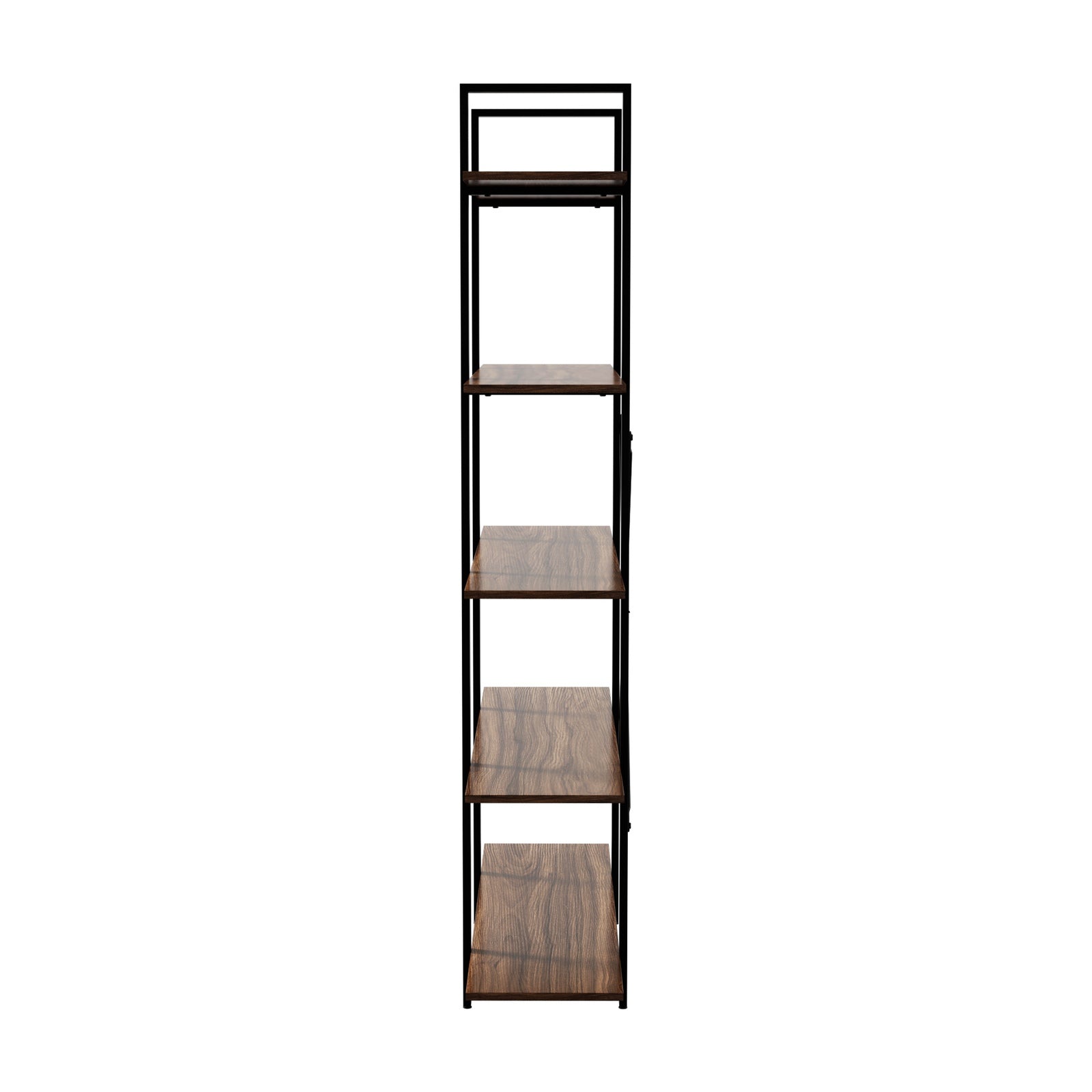Oikiture 5 Tier Display Shelf Stand Bookshelf Metal Storage Industrial 1.2m - Sunyee