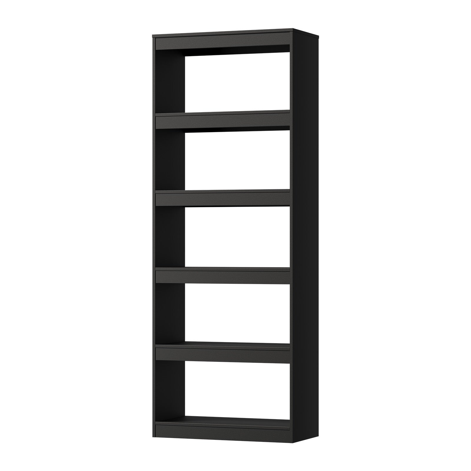 Oikiture 5 Tier Bookshelf Bookcase Display Shelf Open Storage Cabinet Black