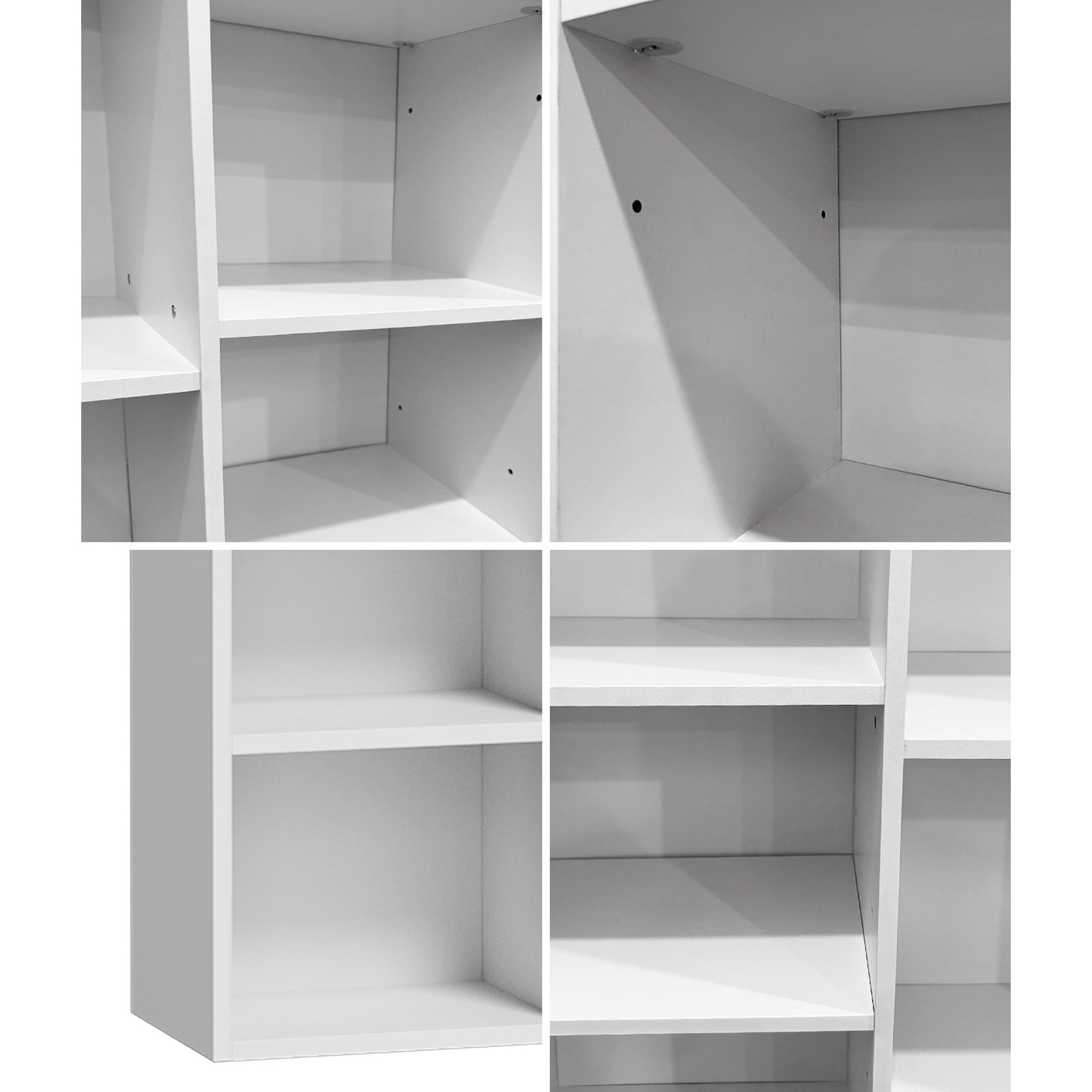 Oikiture Bookshelf Display Shelf CD DVD Storage Media Rack Stand Bookcase