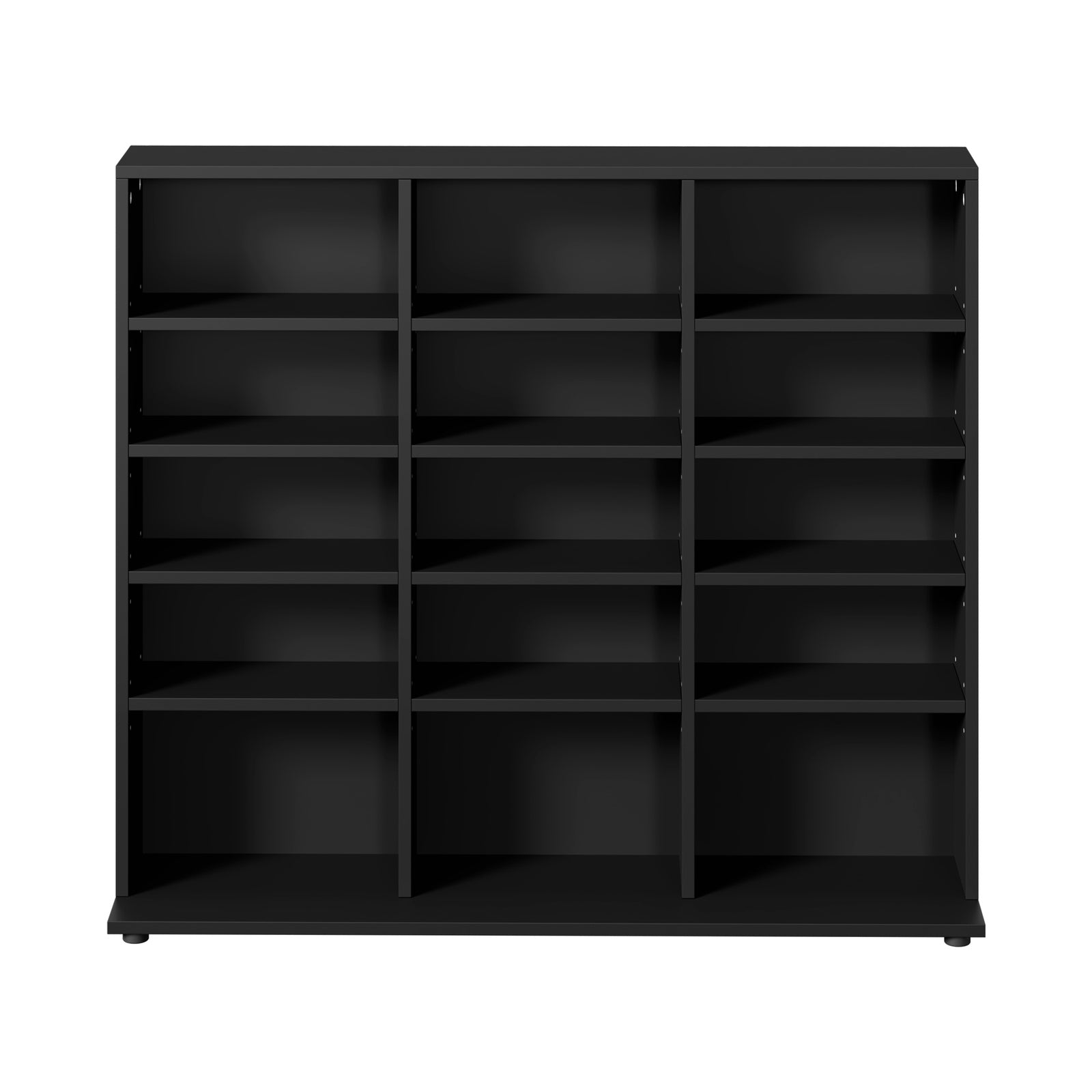 Oikiture Bookshelf Display Shelf Unit Bookcase CD Media Storage Rack Black - Sunyee