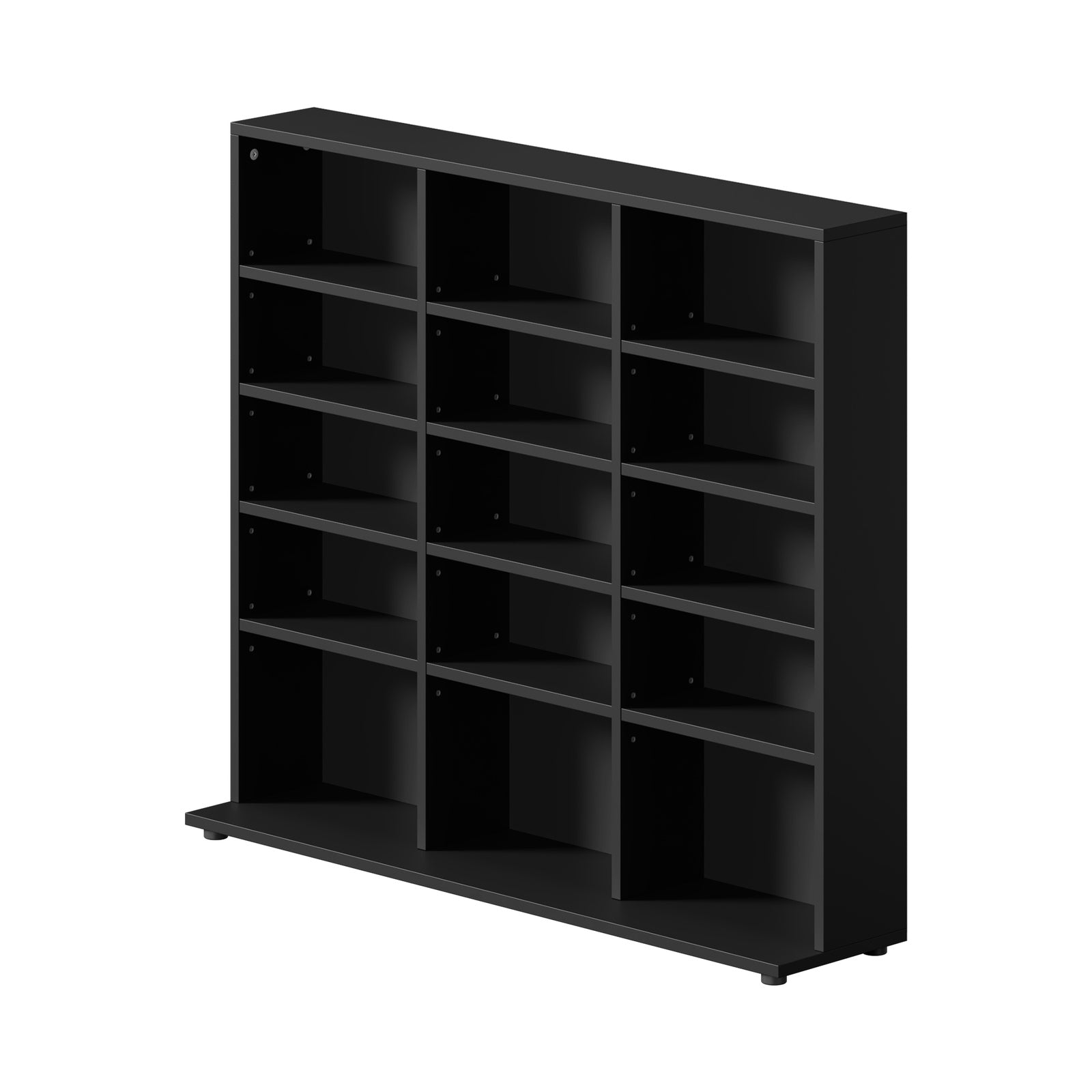 Oikiture Bookshelf Display Shelf Unit Bookcase CD Media Storage Rack Black - Sunyee