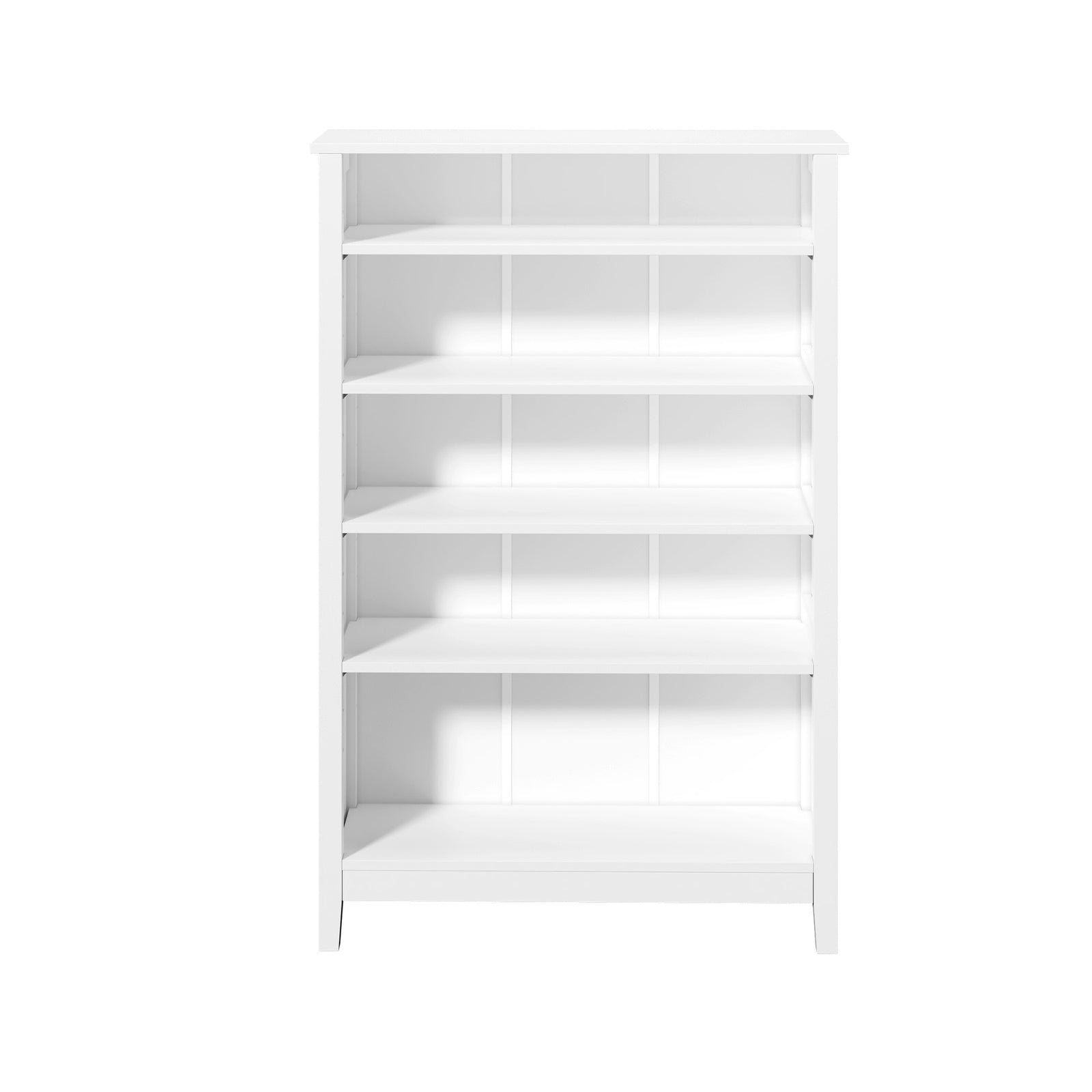 Oikiture Bookshelf Bookcase Display Shelf 5-Tier Storage Cabinet White - Sunyee