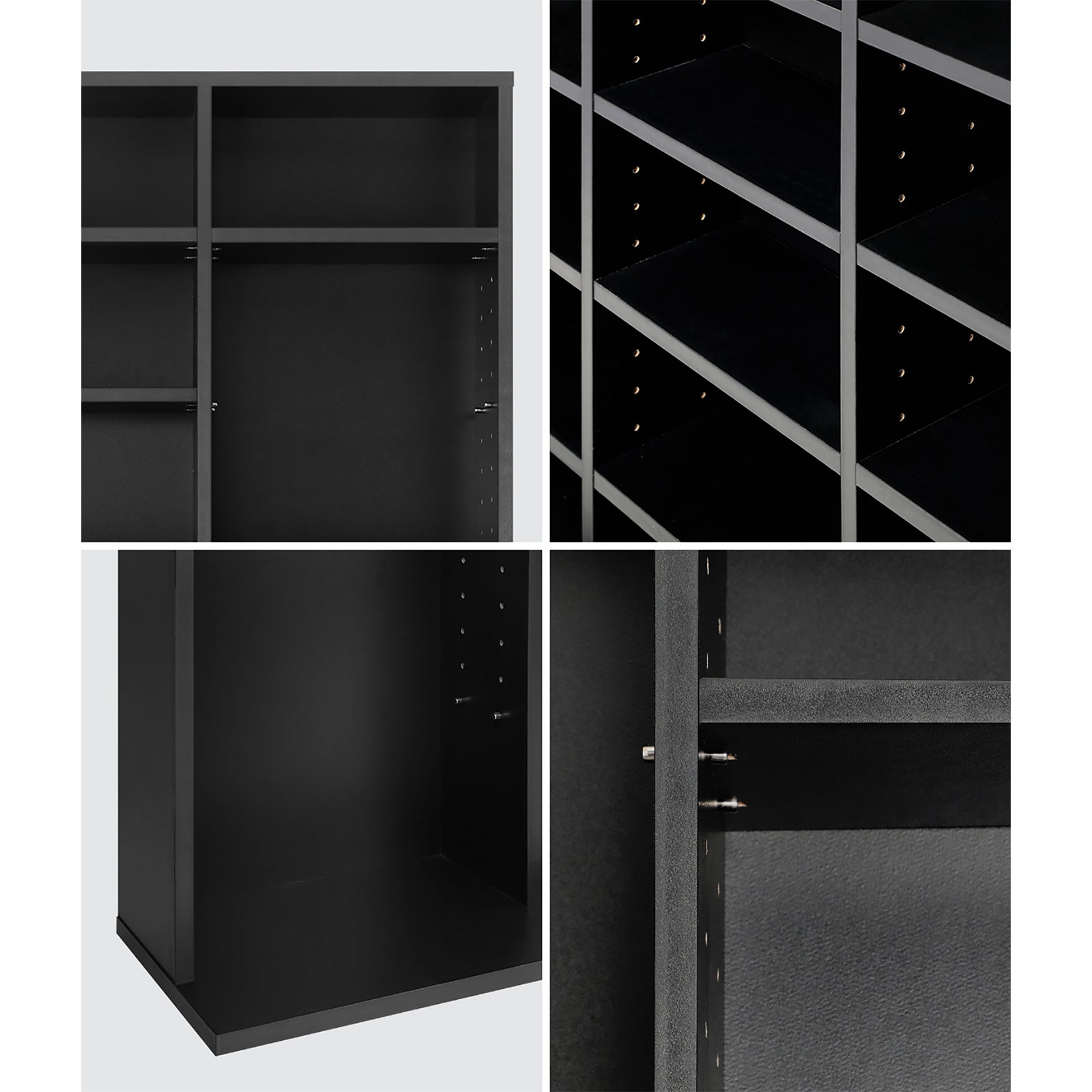 Oikiture Bookshelf Display Shelf Bookcase CD DVD Storage Media Rack Stand Black - Sunyee
