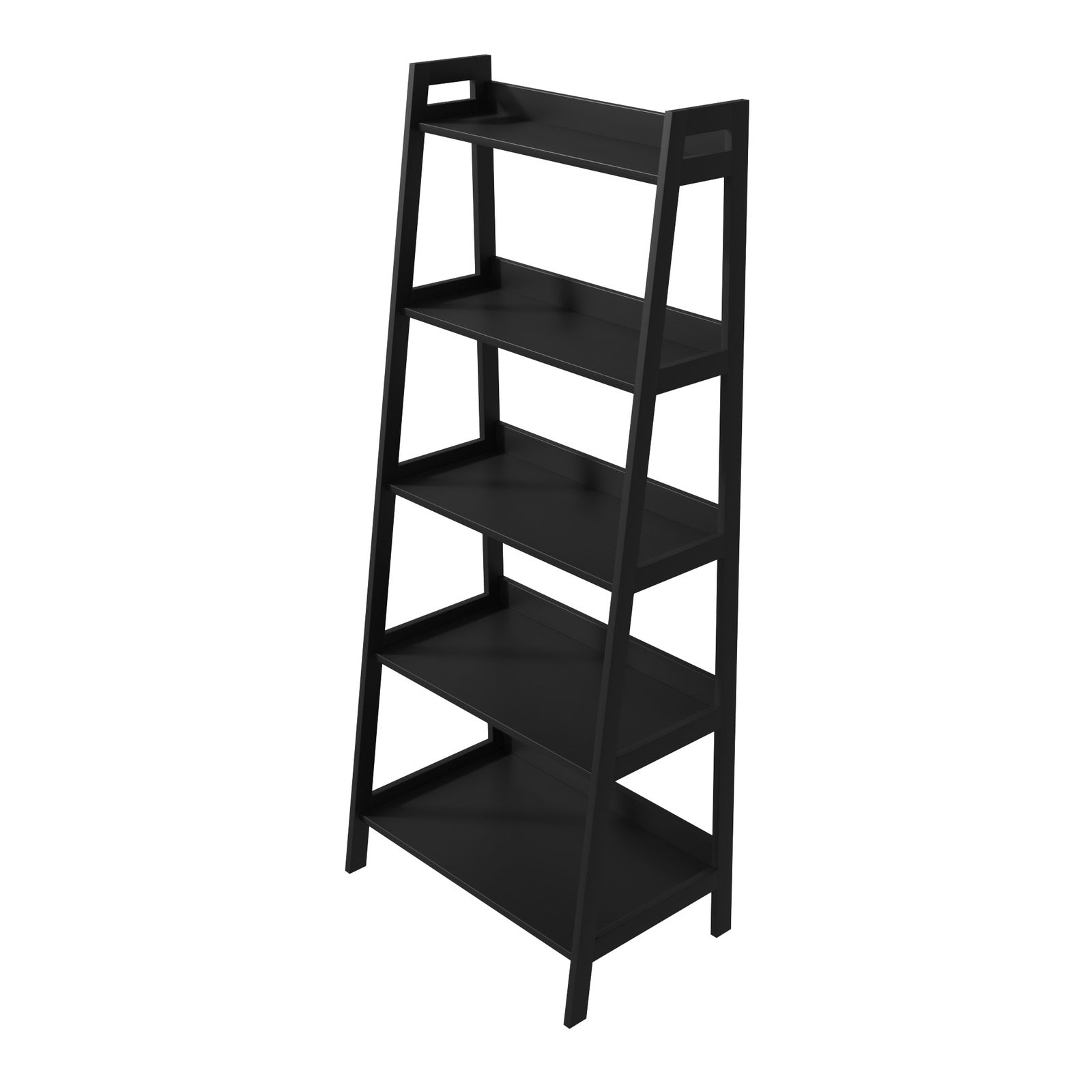 Oikiture Bookshelf 5 Tier Corner Ladder Shelf Home Storage Display Rack