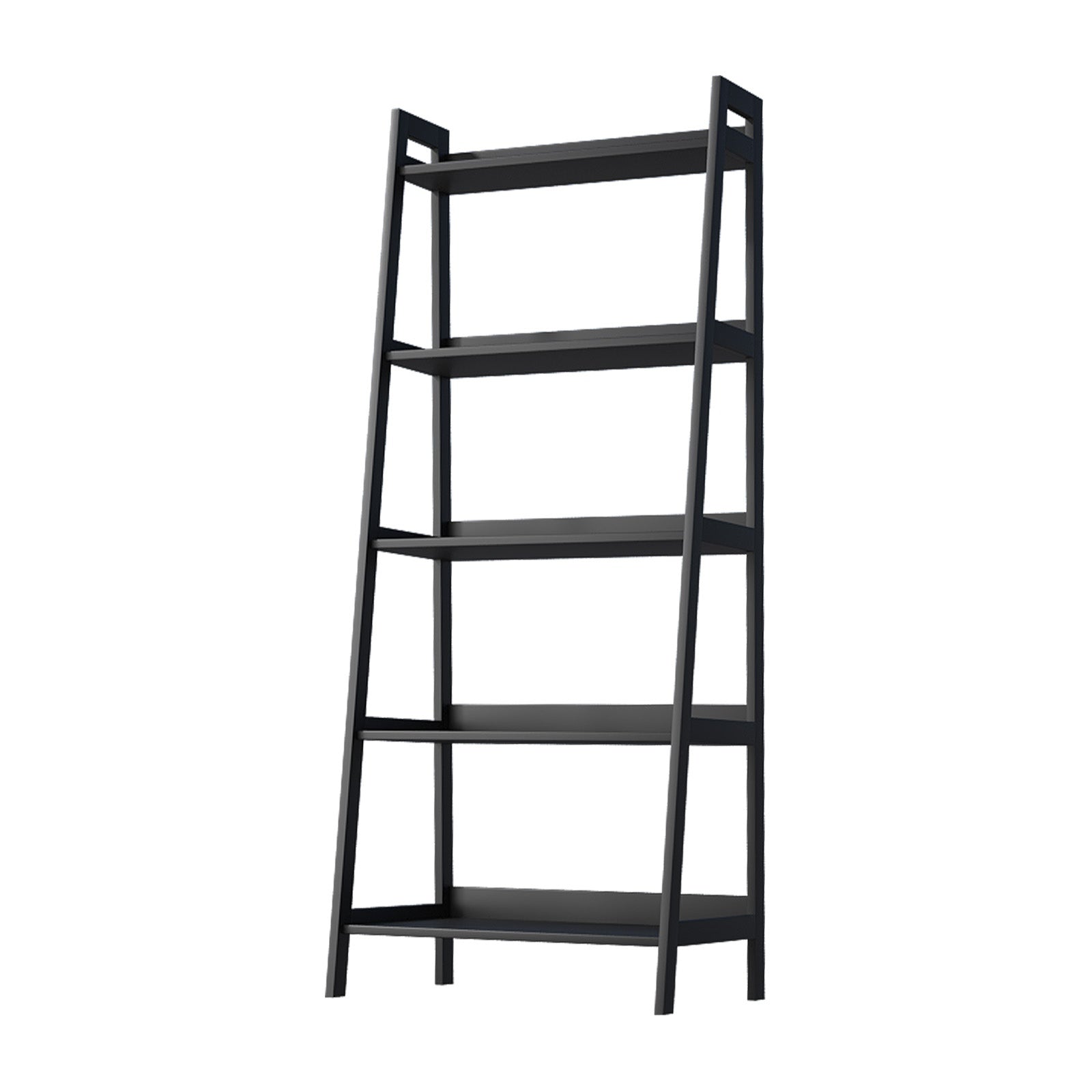 Oikiture Bookshelf 5 Tier Corner Ladder Shelf Home Storage Display Rack