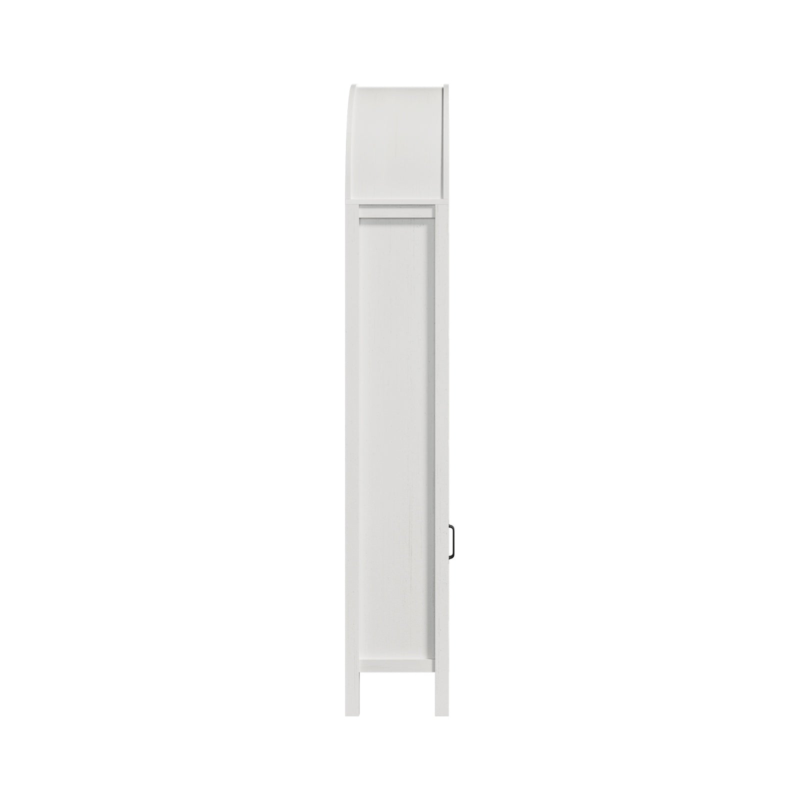 Oikiture Arched Bookshelf Display Shelf Bookcase Bookshelves Storage White - Sunyee