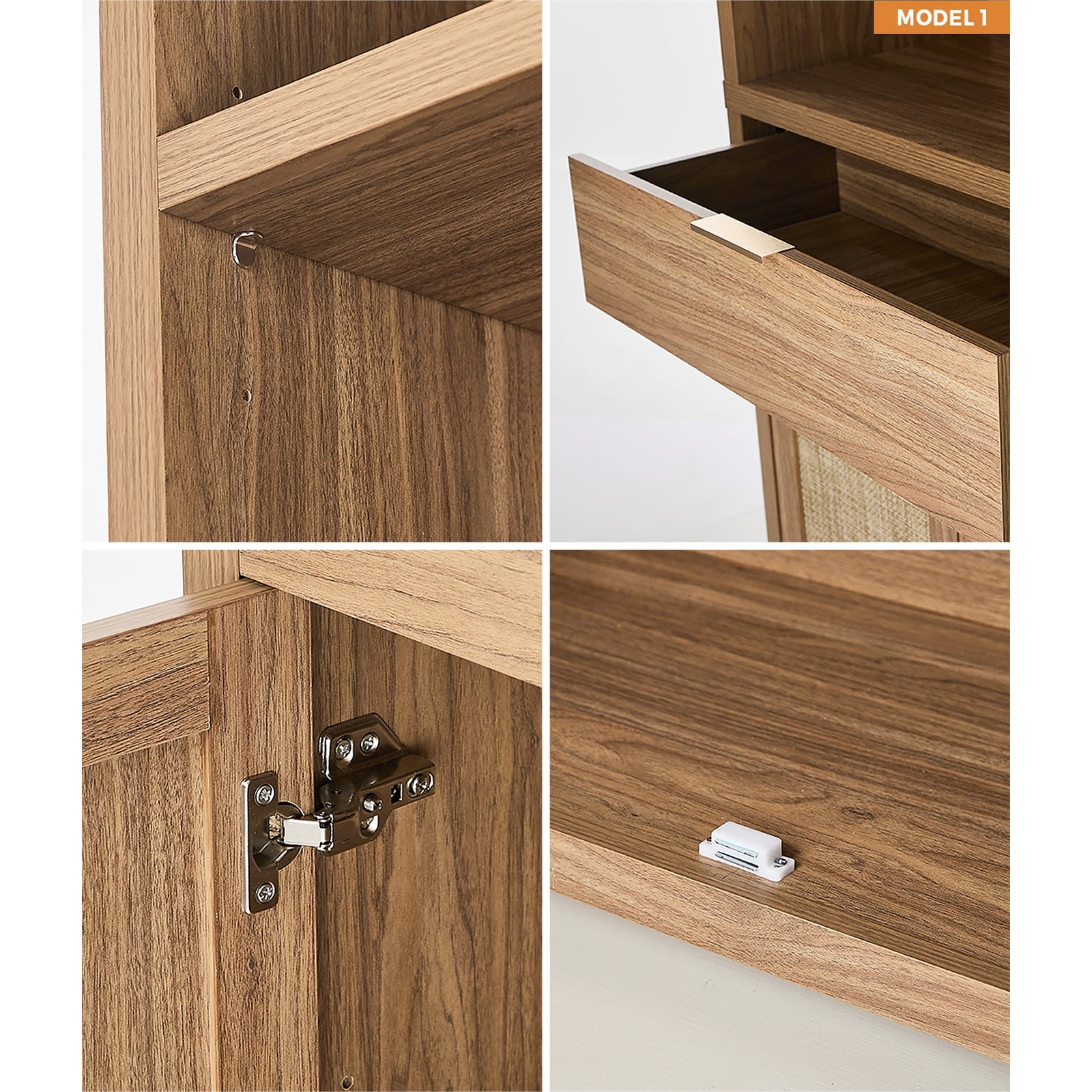 Oikiture Adjustable Bookshel Display Shelf Bookcase Storage Cabinet 5 Tier - Sunyee