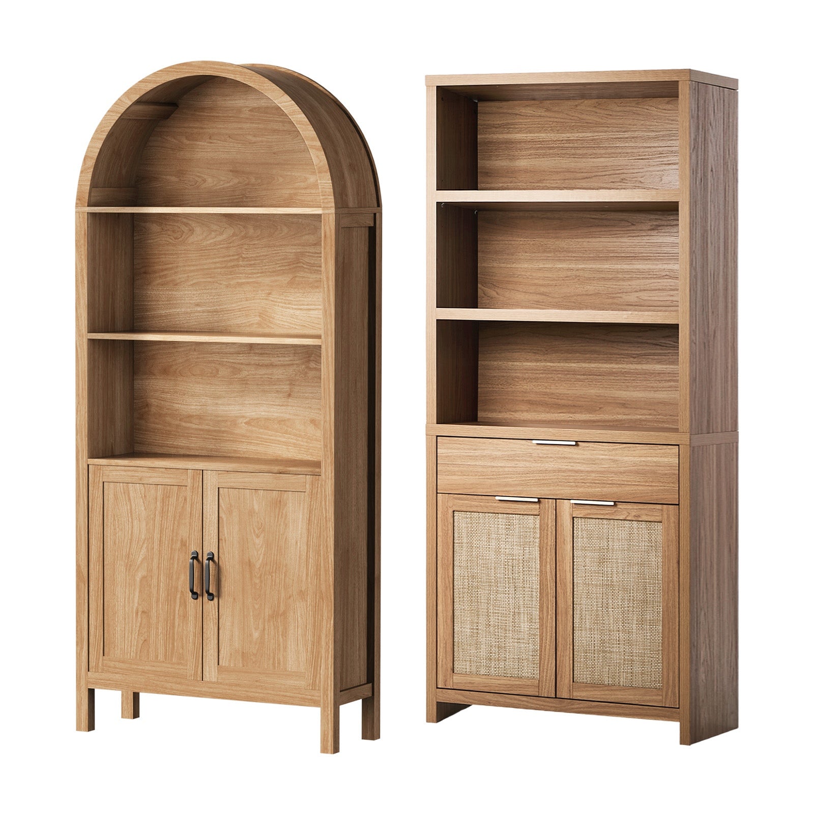 Oikiture Adjustable Bookshel Display Shelf Bookcase Storage Cabinet 5 Tier - Sunyee