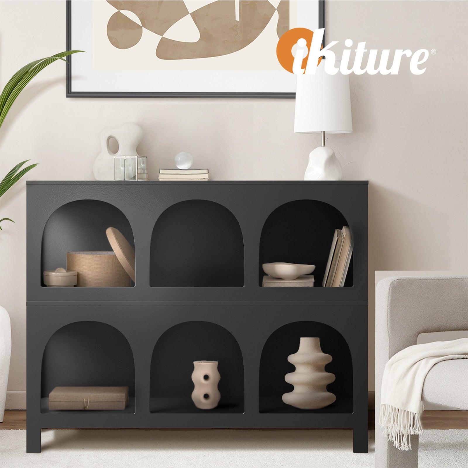 Oikiture Shelving Unit Display Shelf Storage Stand Bookcase Bookshelf - Sunyee