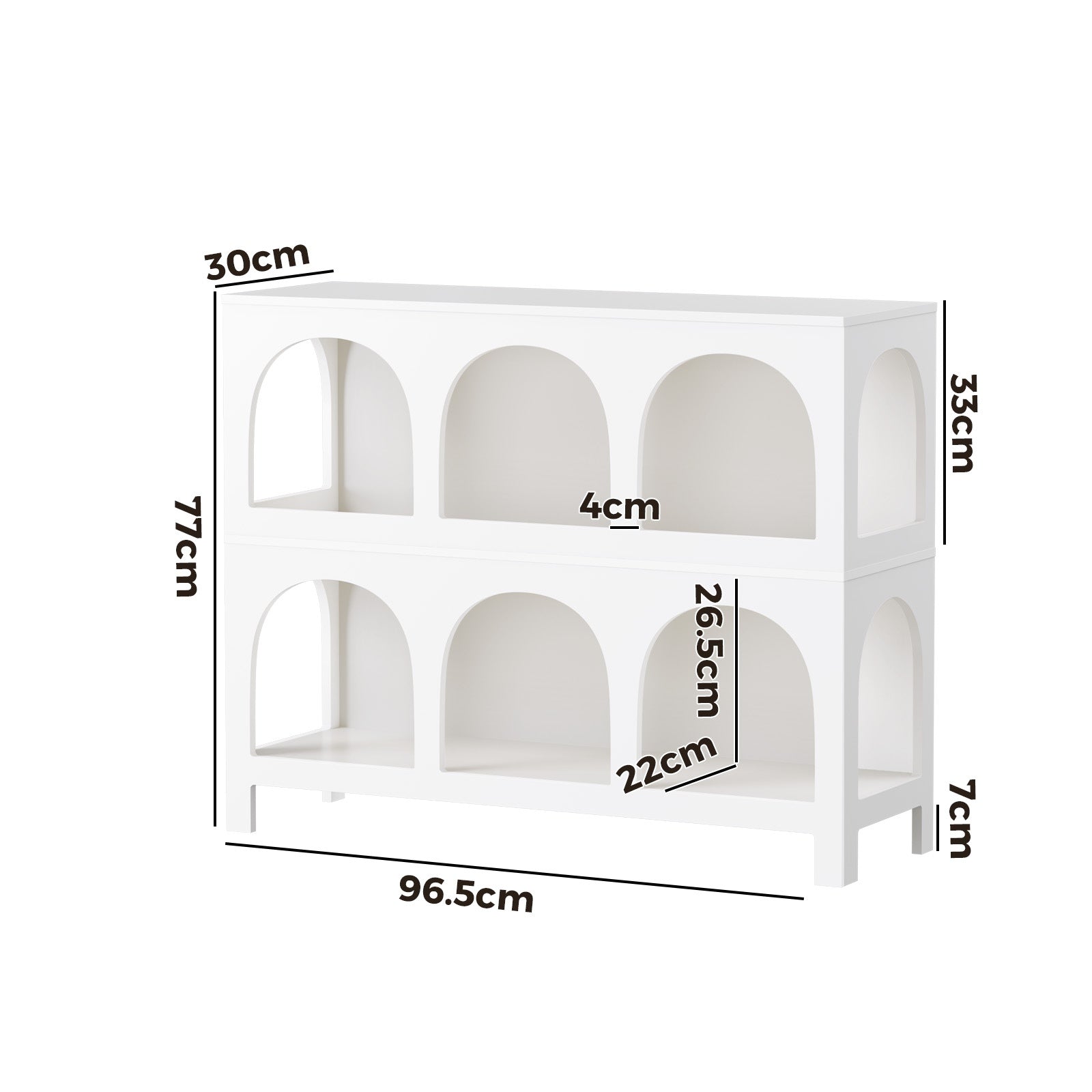 Oikiture Shelving Unit Display Shelf Storage Stand Bookcase Bookshelf - Sunyee