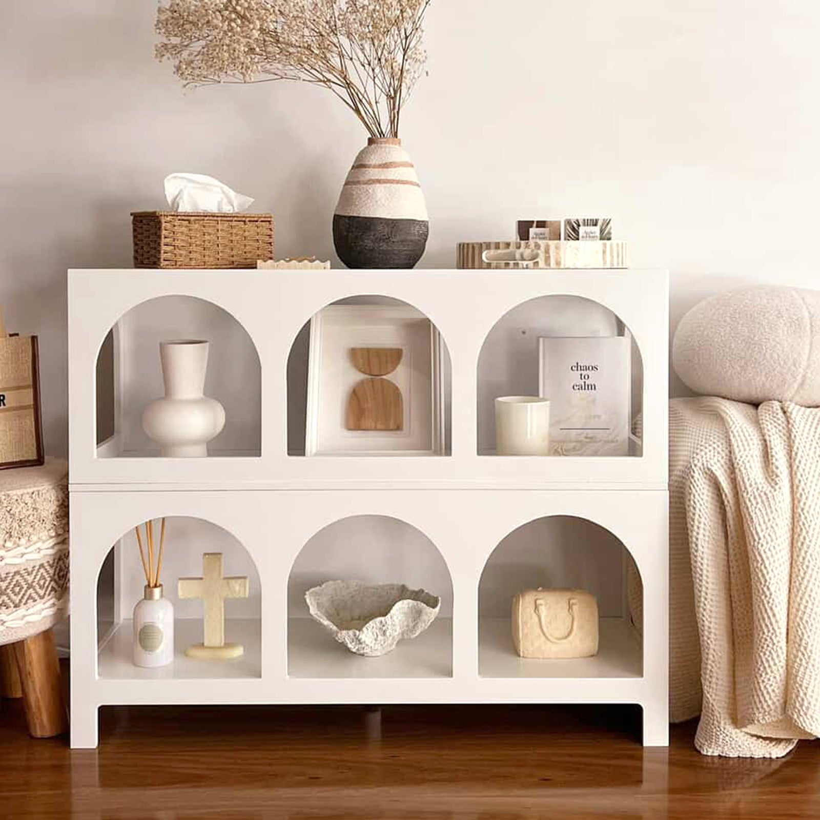 Oikiture Shelving Unit Display Shelf Storage Stand Bookcase Bookshelf - Sunyee