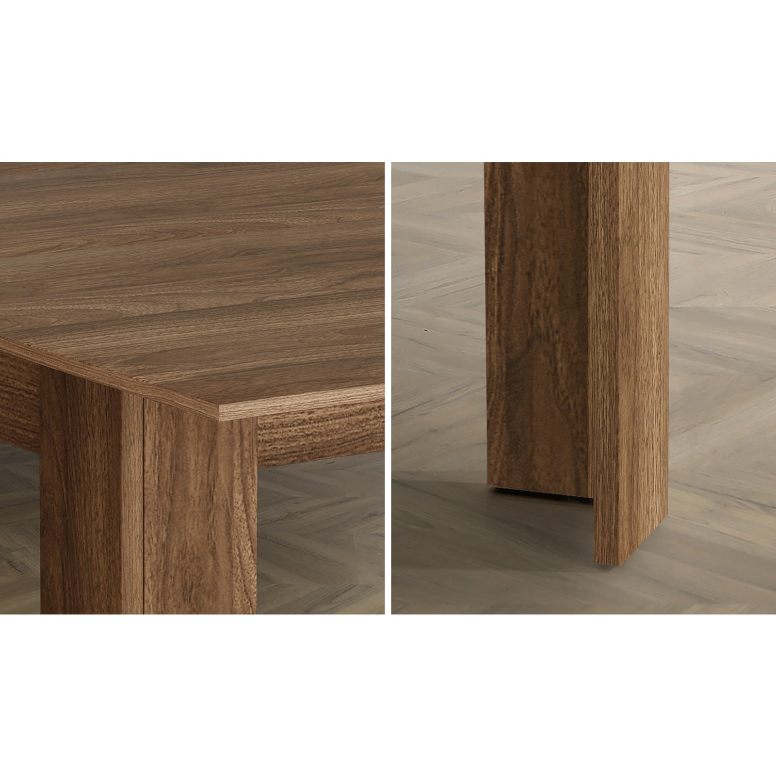 Oikiture 160cm Extendable Dining Table Kitchen Restaurant Cafe Table Walnut