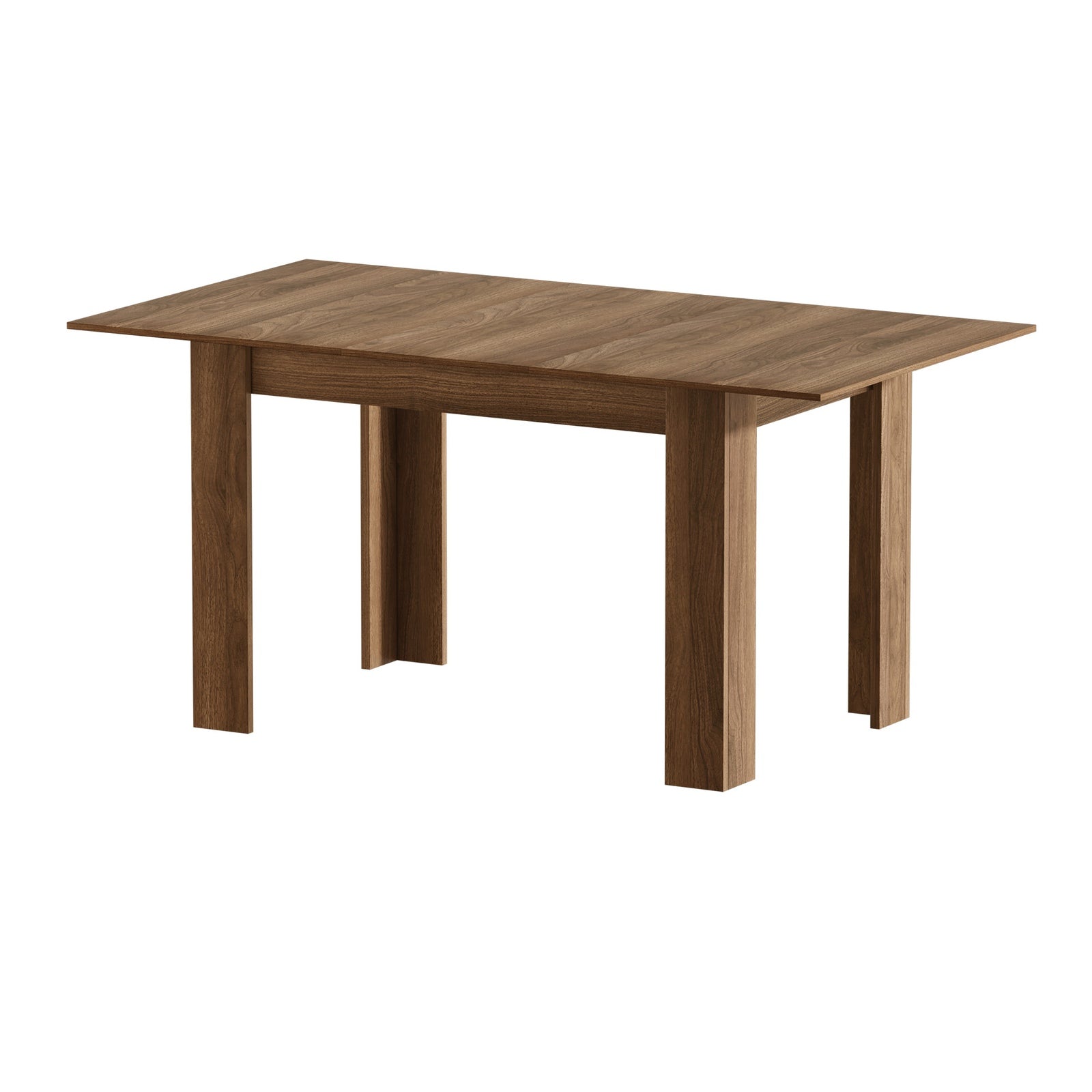 Oikiture 160cm Extendable Dining Table Kitchen Restaurant Cafe Table Walnut