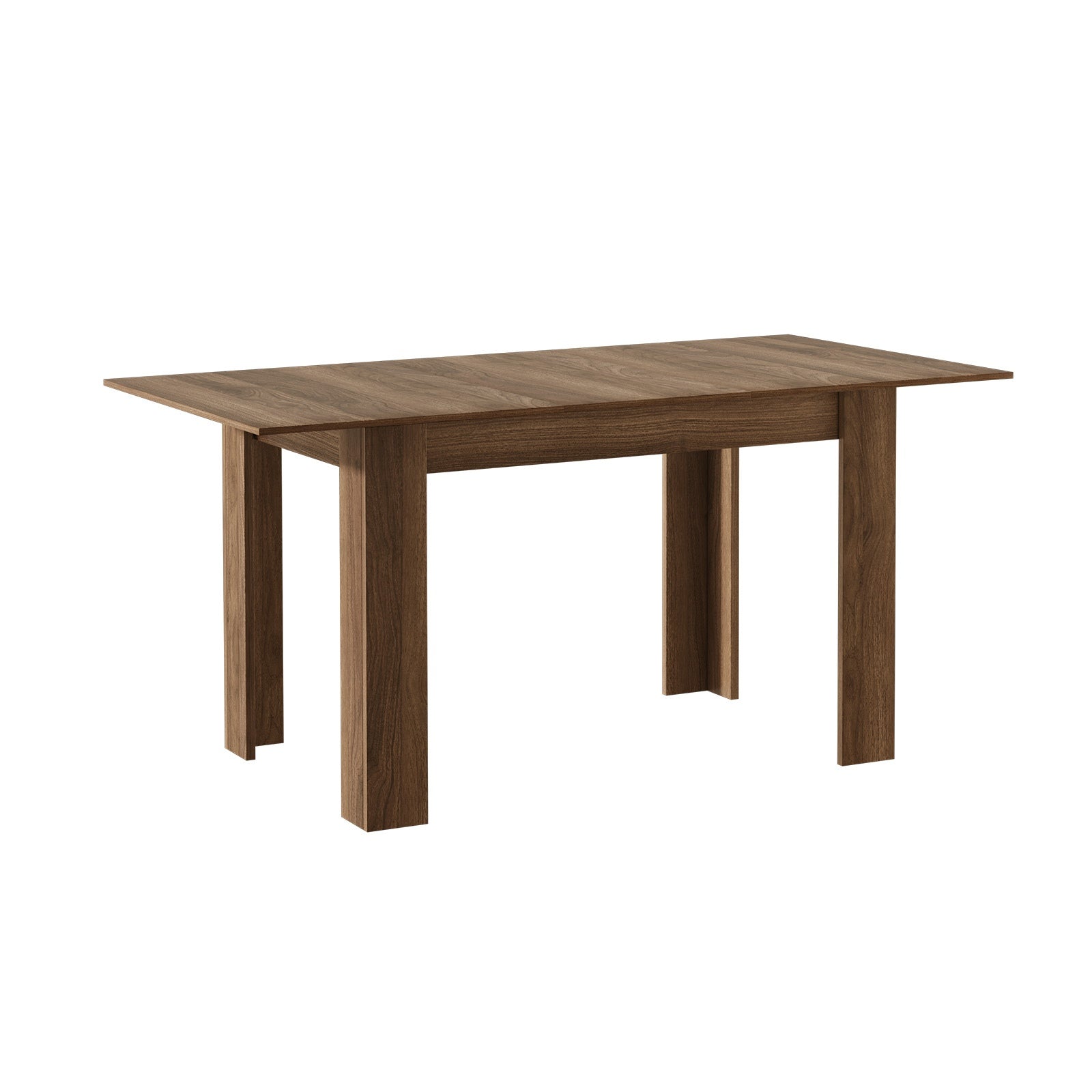 Oikiture 160cm Extendable Dining Table Kitchen Restaurant Cafe Table Walnut