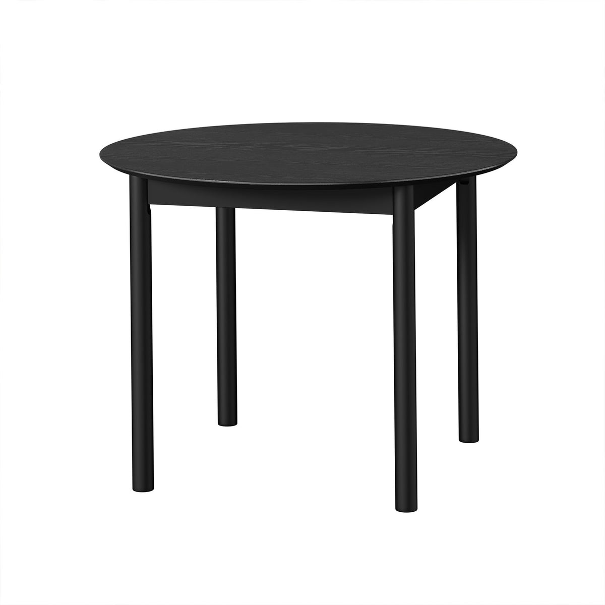 Oikiture Wooden Dining Table 100cm Round Table 4 Seater Pine Wood Legs
