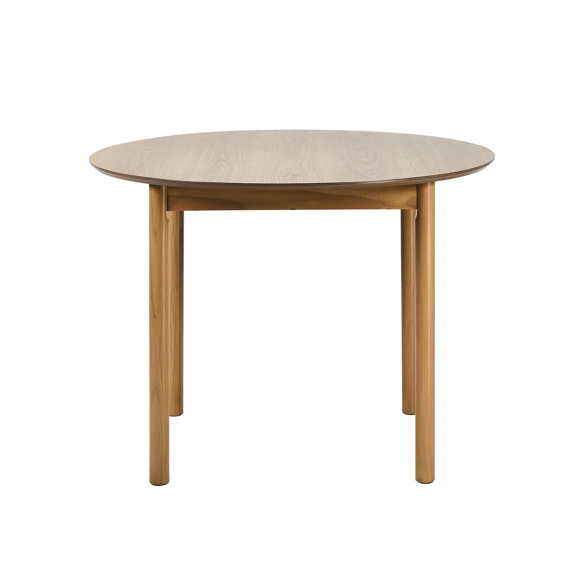 Oikiture Wooden Dining Table 100cm Round Table 4 Seater Pine Wood Legs