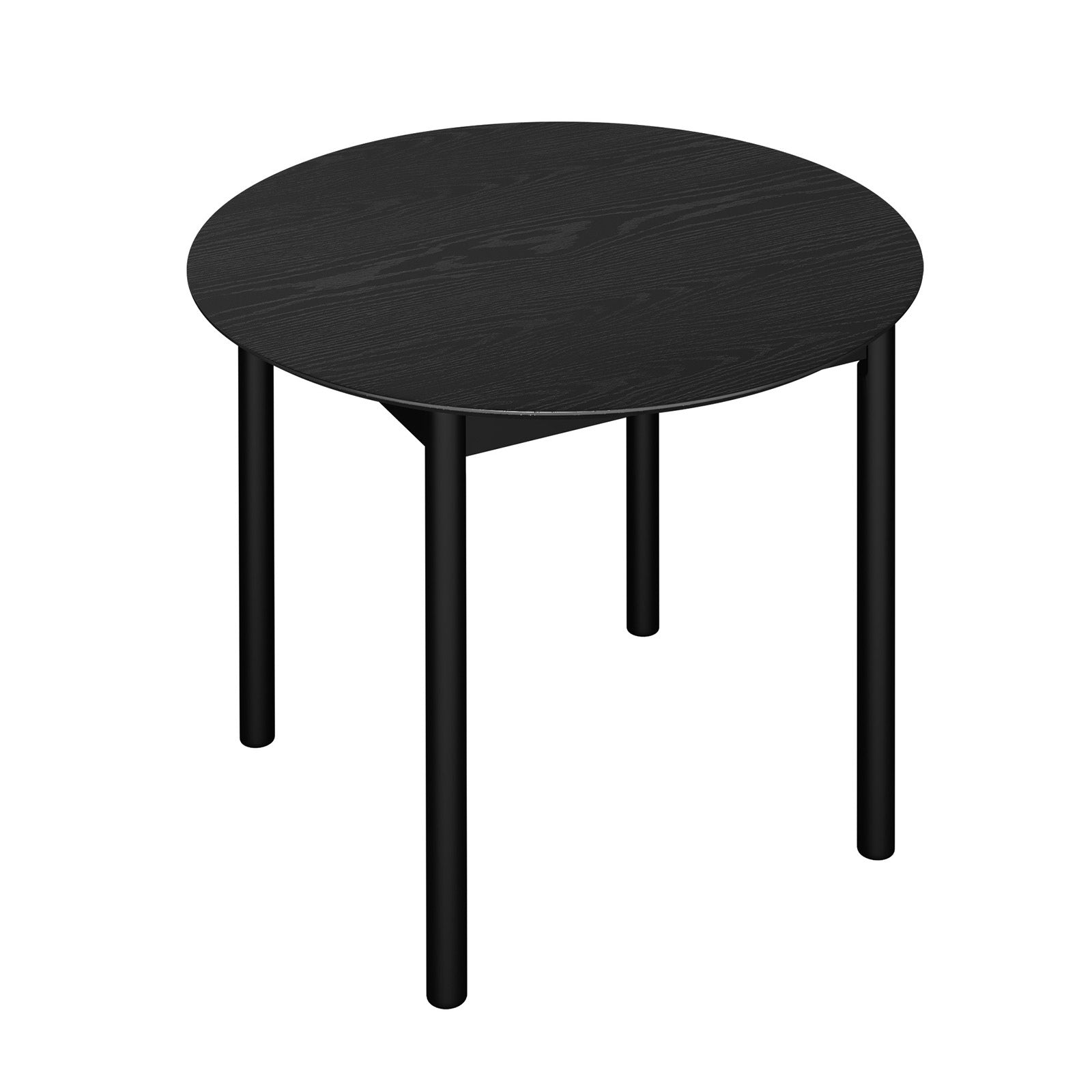 Oikiture Wooden Dining Table 100cm Round Table 4 Seater Pine Wood Legs