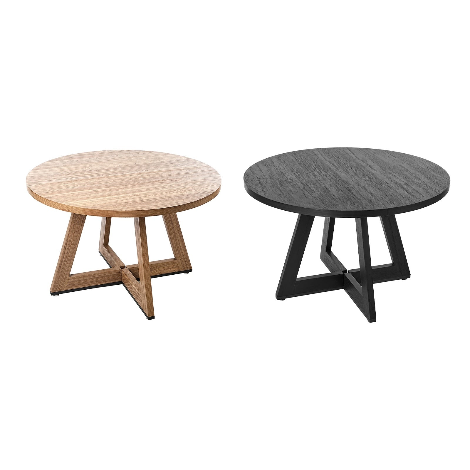 Oikiture 120cm Round Dining Table Wooden Kitchen Furniture