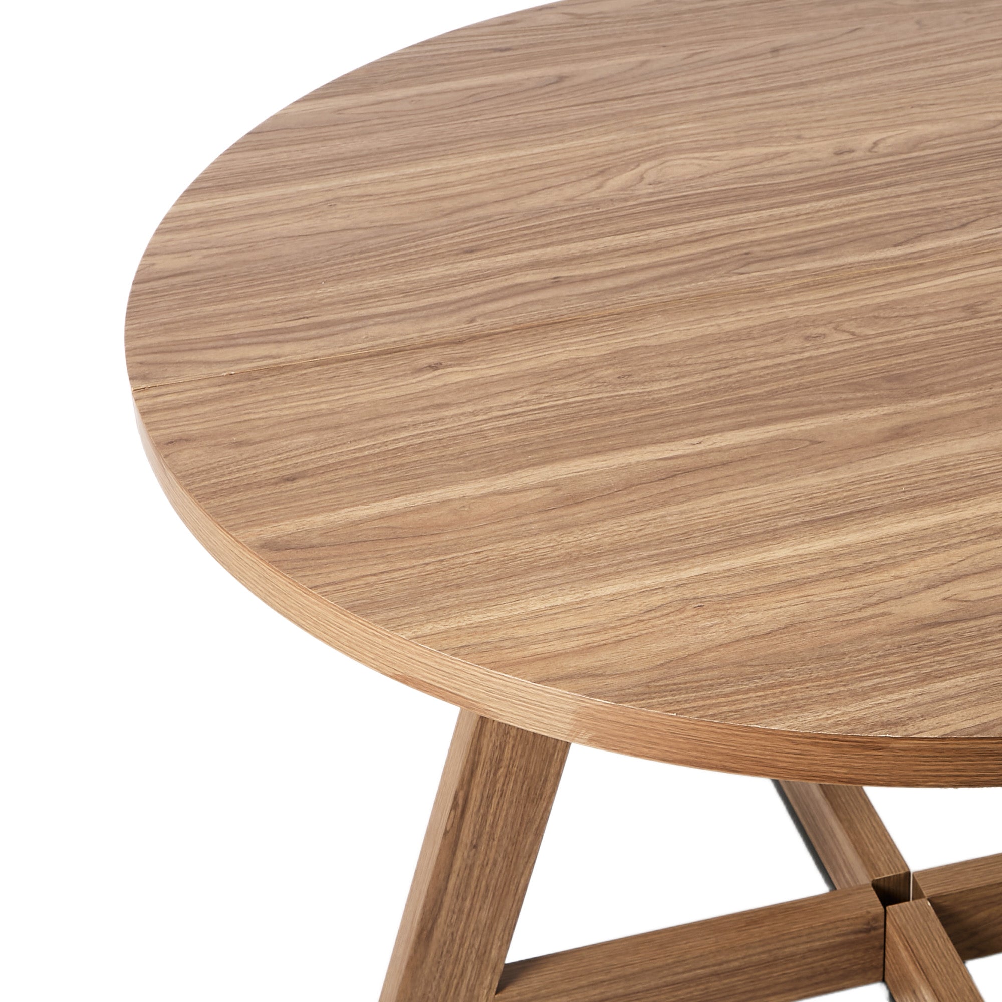 Oikiture 120cm Round Dining Table Wooden Kitchen Furniture - Sunyee