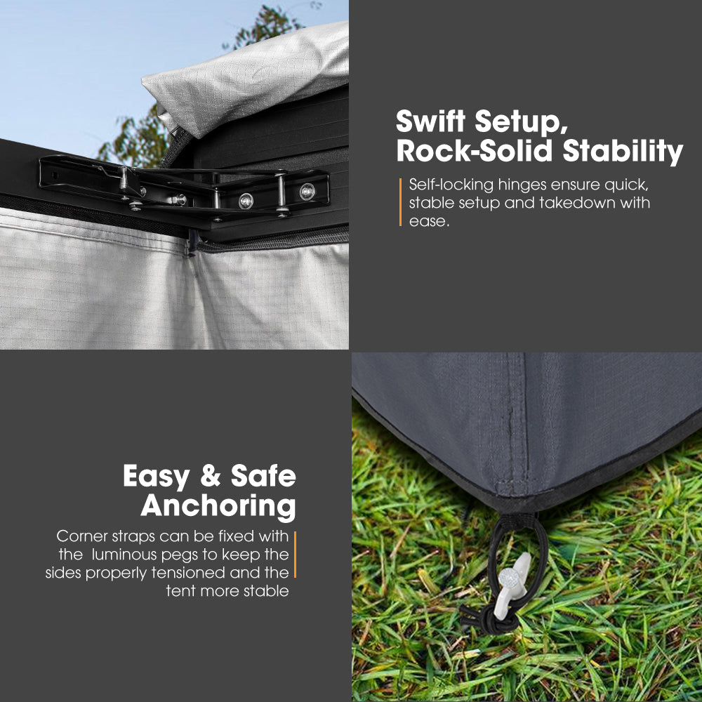 San Hima Dual Shower Awning Instant Ensuite Tent Fold-Out Camping Change Room - Sunyee