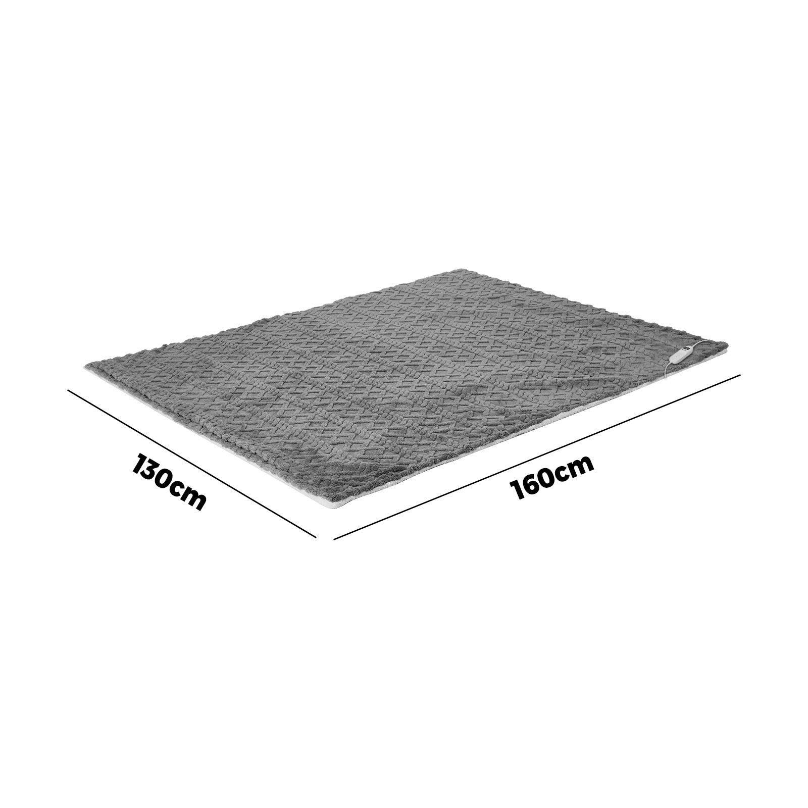 Bedra Electric Throw Rug Dual Side Heated Blanket Flannel&Sherpa Square Pattern - Sunyee