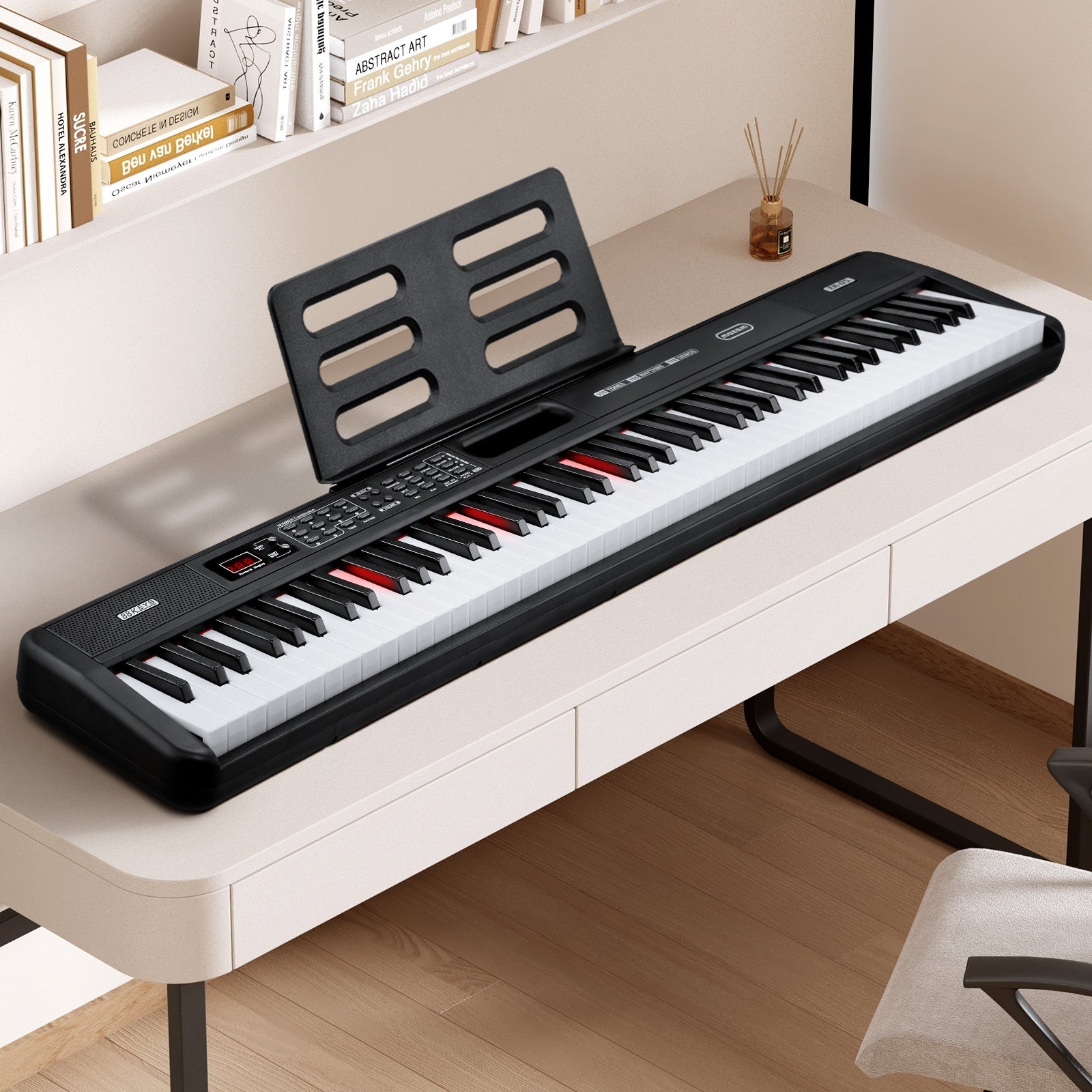 Mazam 88 Keys Electronic Piano Keyboard Portable Lighted Electric Keyboards - Sunyee