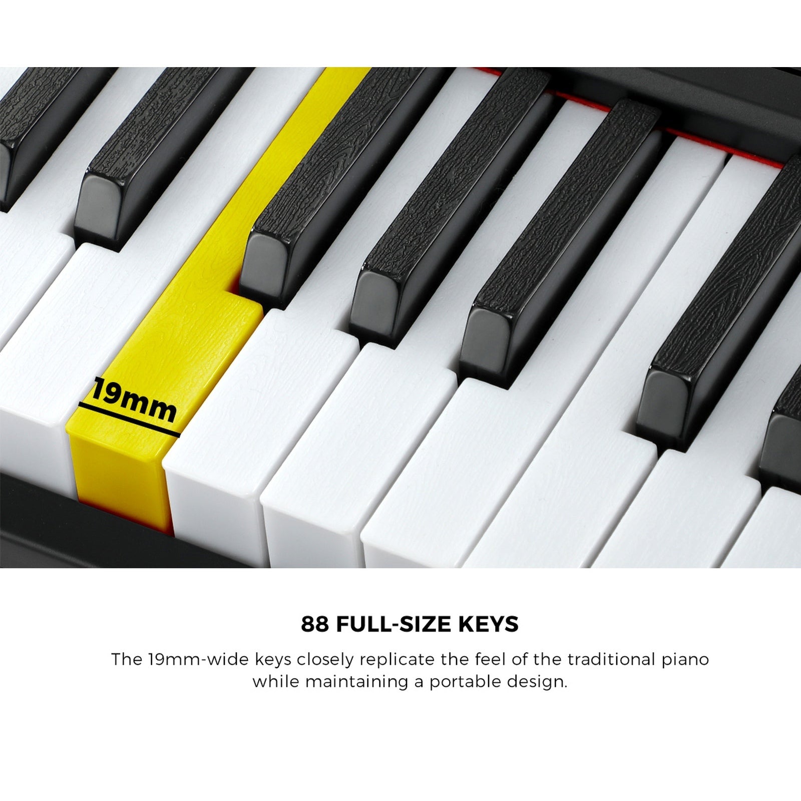 Mazam 88 Keys Electronic Piano Keyboard Portable Lighted Electric Keyboards - Sunyee