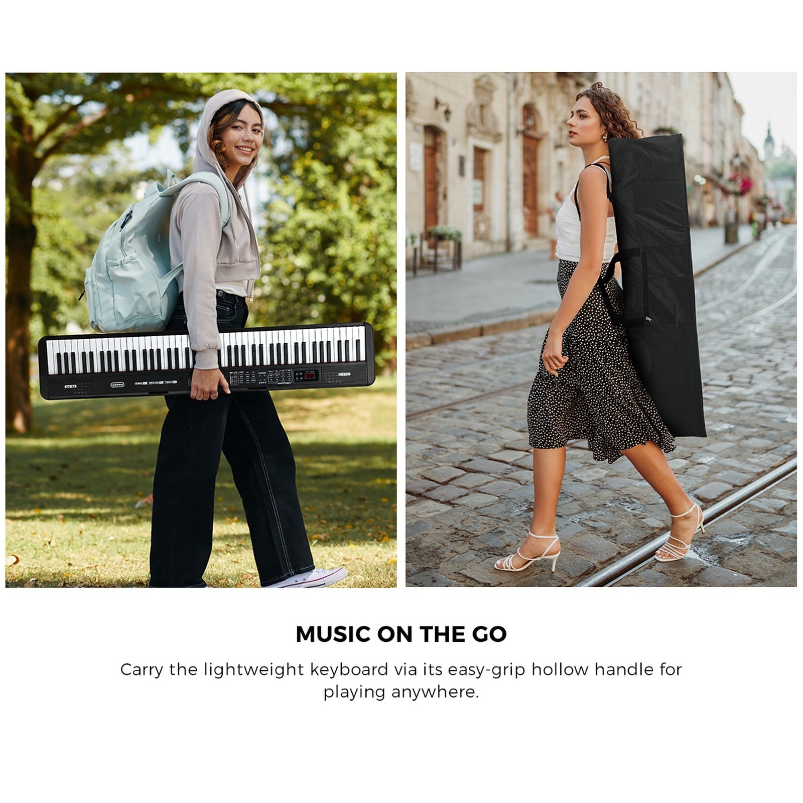 Mazam 88 Keys Electronic Piano Keyboard Portable Lighted Electric Keyboards - Sunyee