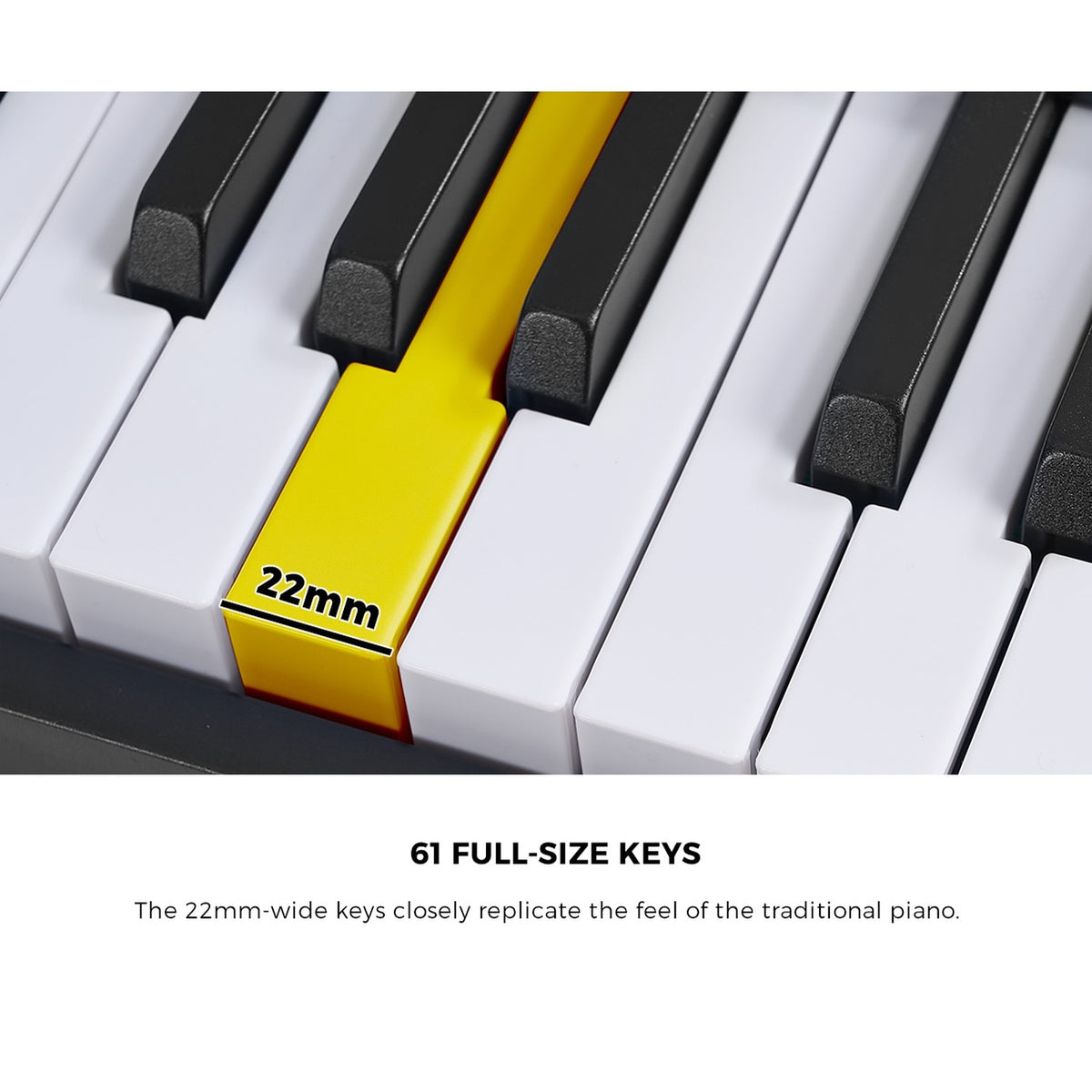 Mazam 61‑Key Foldable Electronic Piano Keyboard Portable Microphone for Beginner