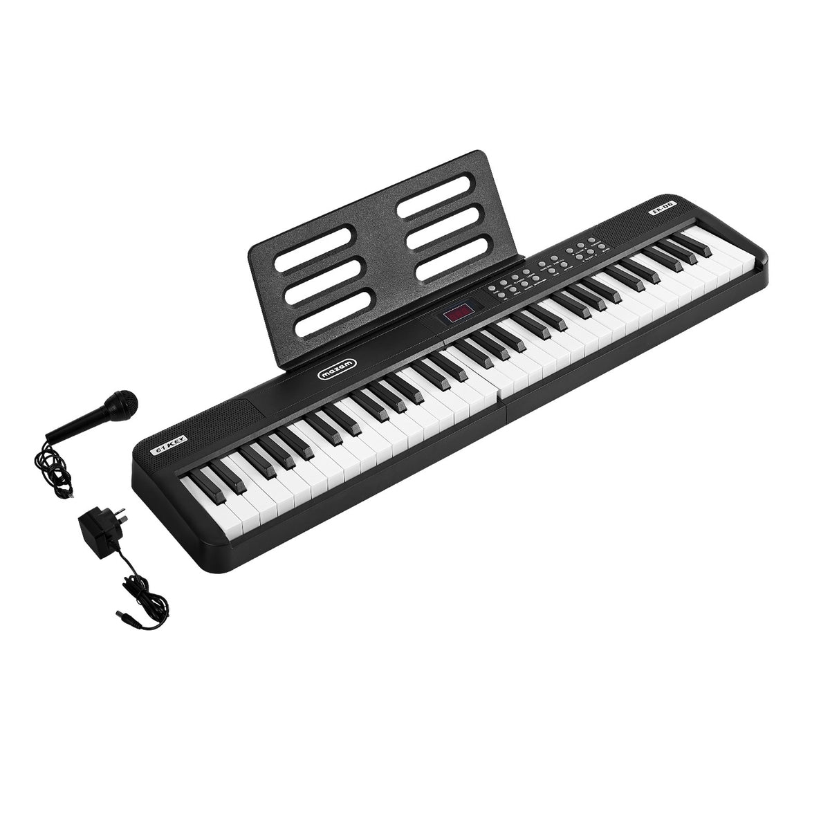 Mazam 61‑Key Foldable Electronic Piano Keyboard Portable Microphone for Beginner