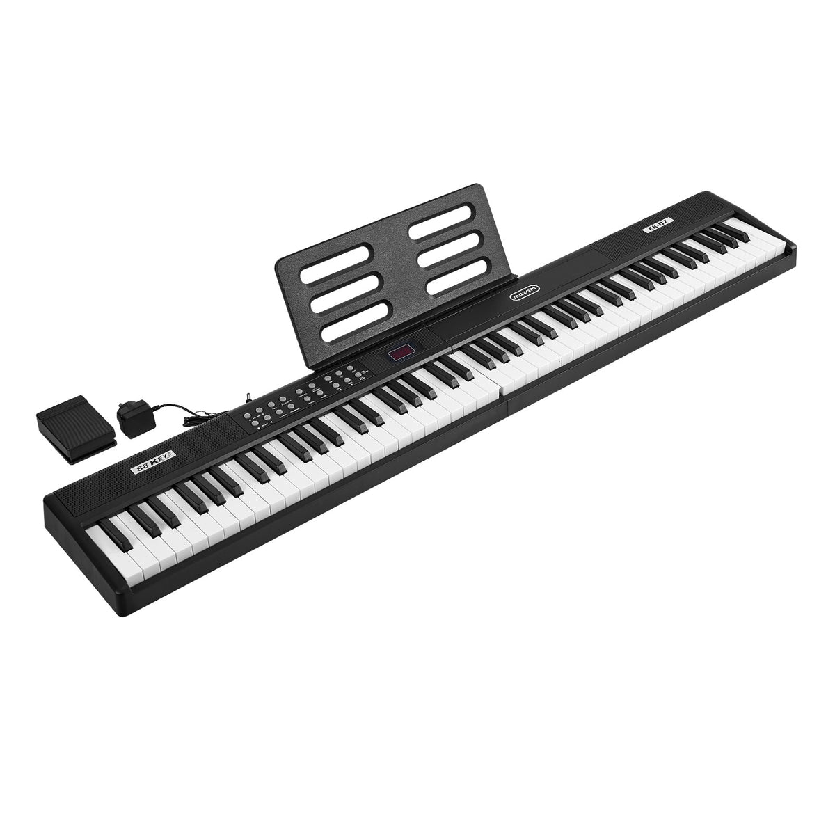 Mazam Foldable 88 Key Digital Piano Electronic Keyboard Bluetooth Sustain Pedal