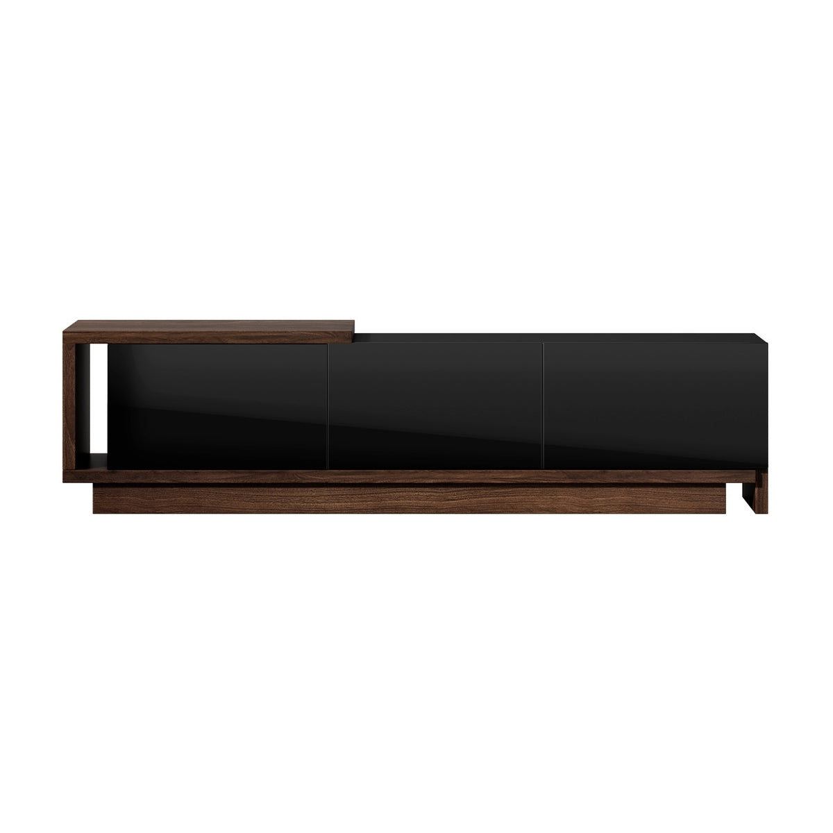 Oikiture 160-211cm Extendable TV Cabinet Entertainment Unit Stand 3 Drawers