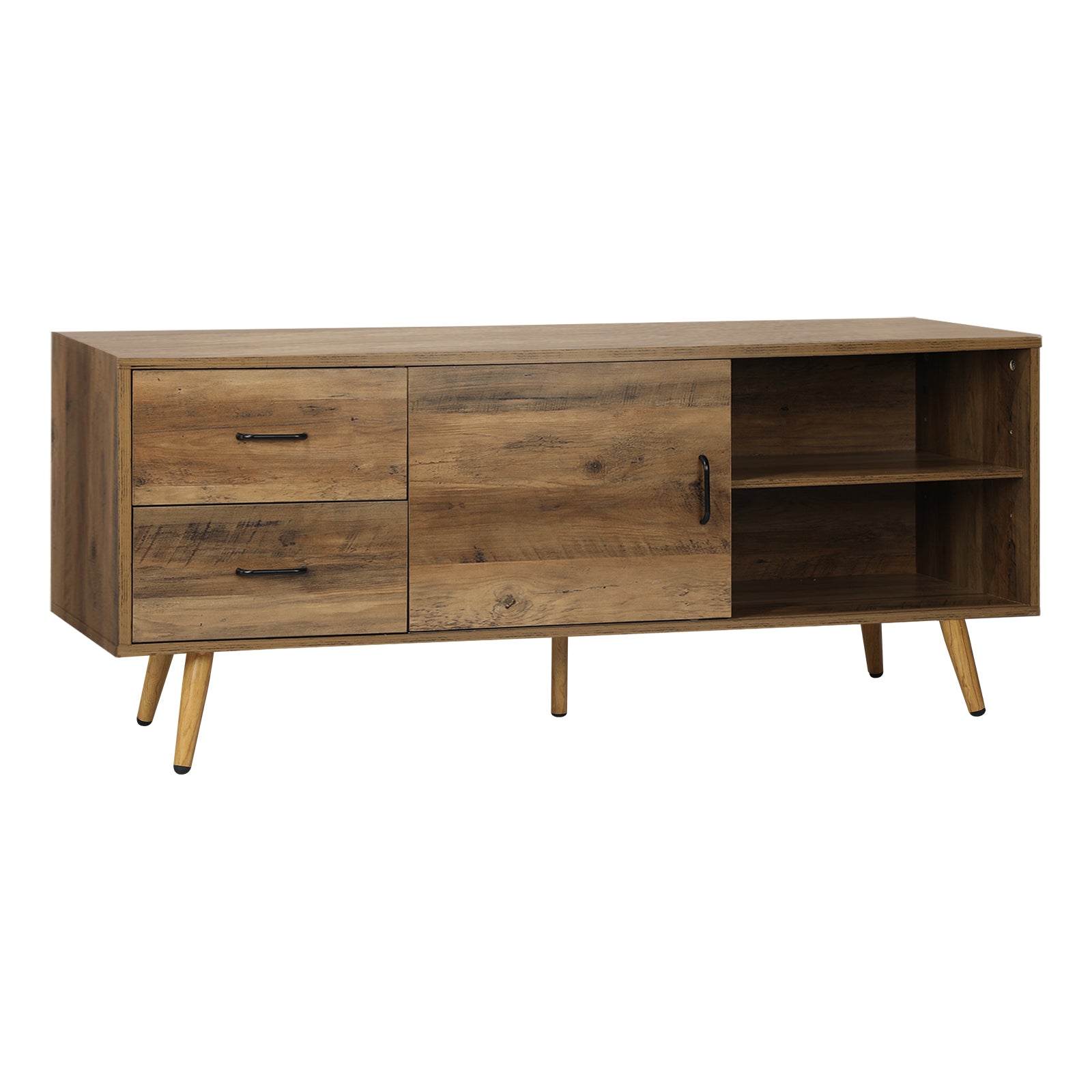 Oikiture Entertainment Unit TV Cabinet Stand Storage Drawers Shelf Furniture - Sunyee