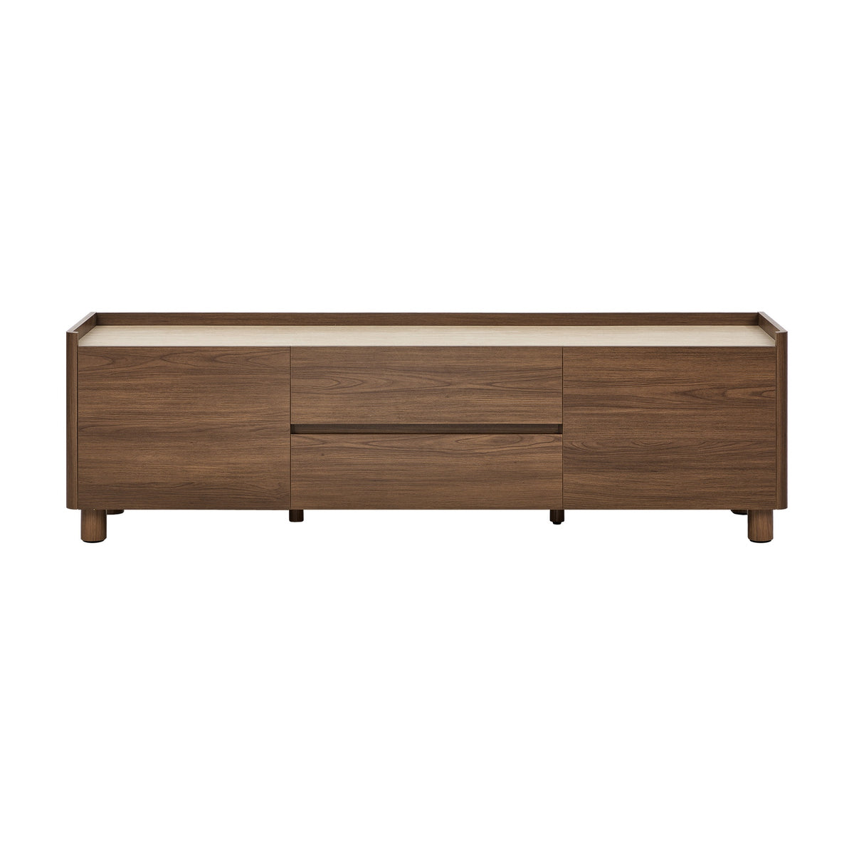 Oikiture 160cm TV Cabinet Entertainment Unit Stand Storage 2 Door 2 Drawer - Sunyee