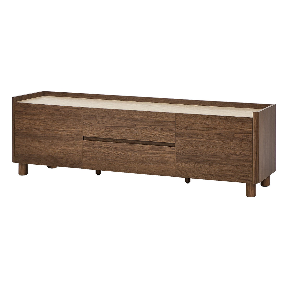 Oikiture 160cm TV Cabinet Entertainment Unit Stand Storage 2 Door 2 Drawer - Sunyee