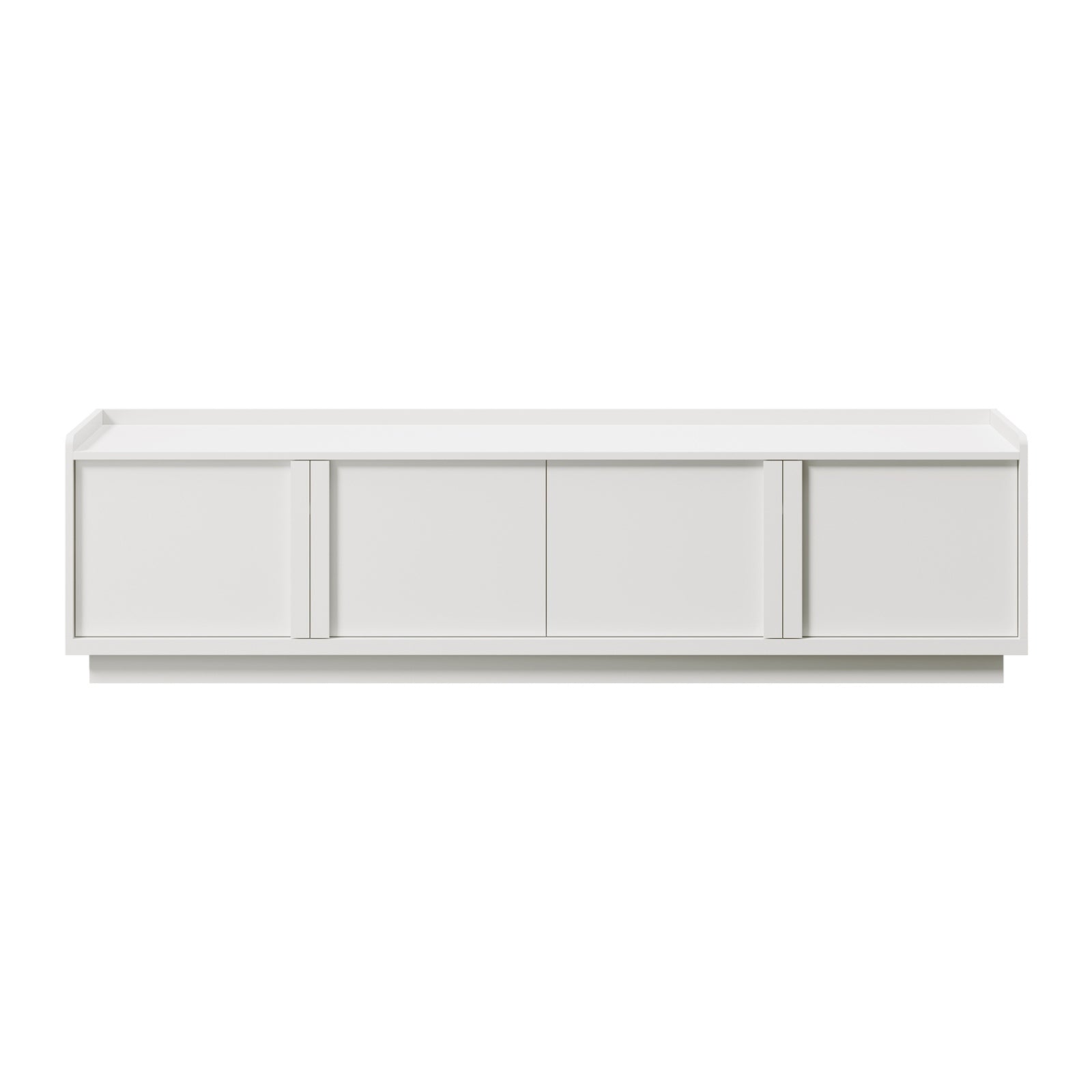 Oikiture 4 Door TV Cabinet 180cm Entertainment Unit Stand Storage Shelf White