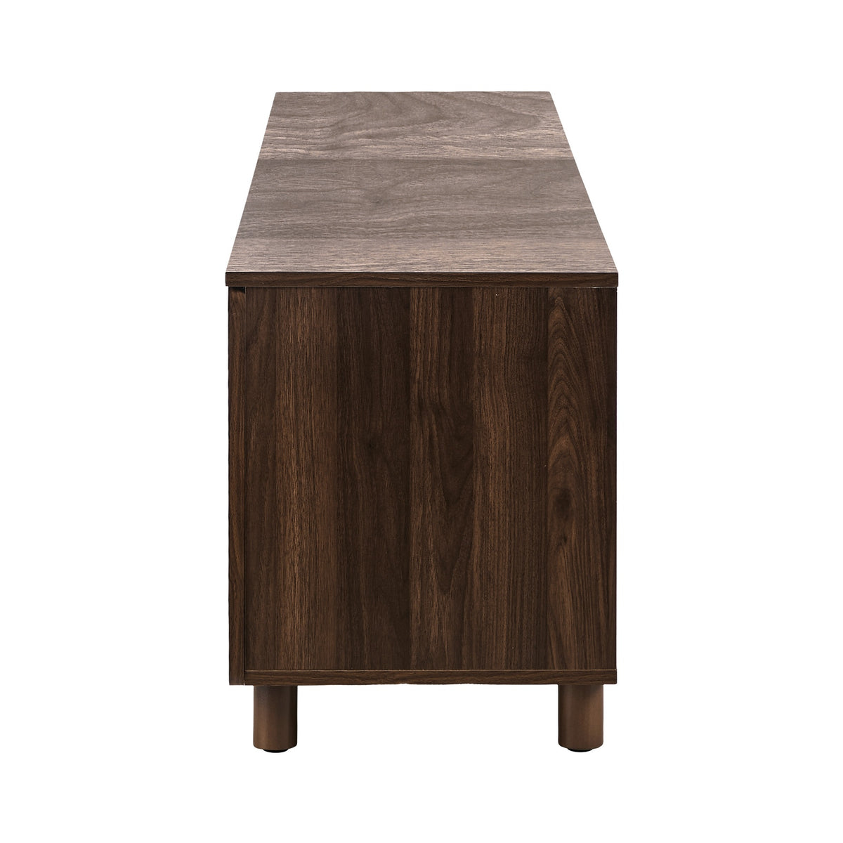 Oikiture 180cm TV Cabinet 4 Door Entertainment Unit Stand Storage Shelves Walnut