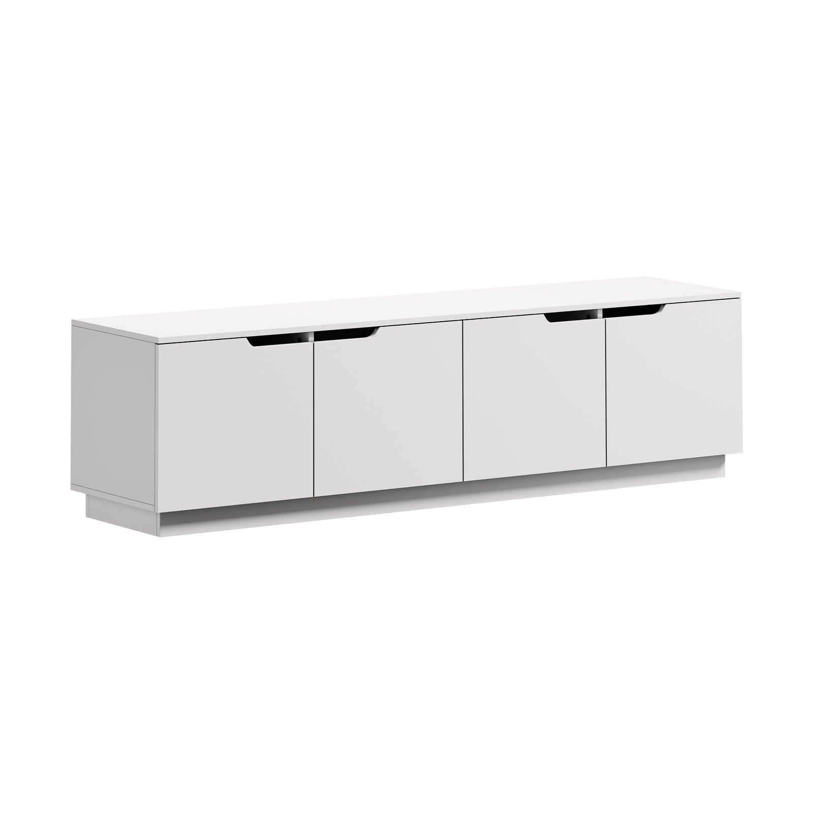 Oikiture Entertainment Unit TV Cabinet Stand 180cm Wooden Storage Shelves