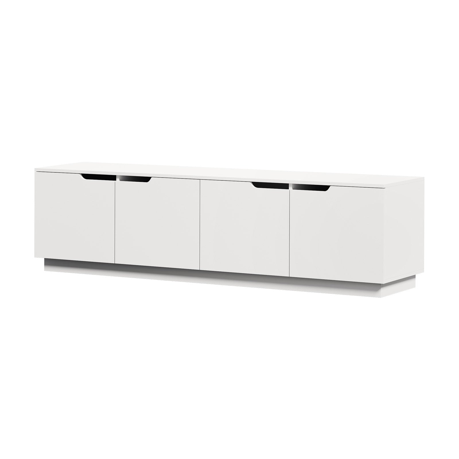 Oikiture Entertainment Unit TV Cabinet Stand 180cm Wooden Storage Shelves