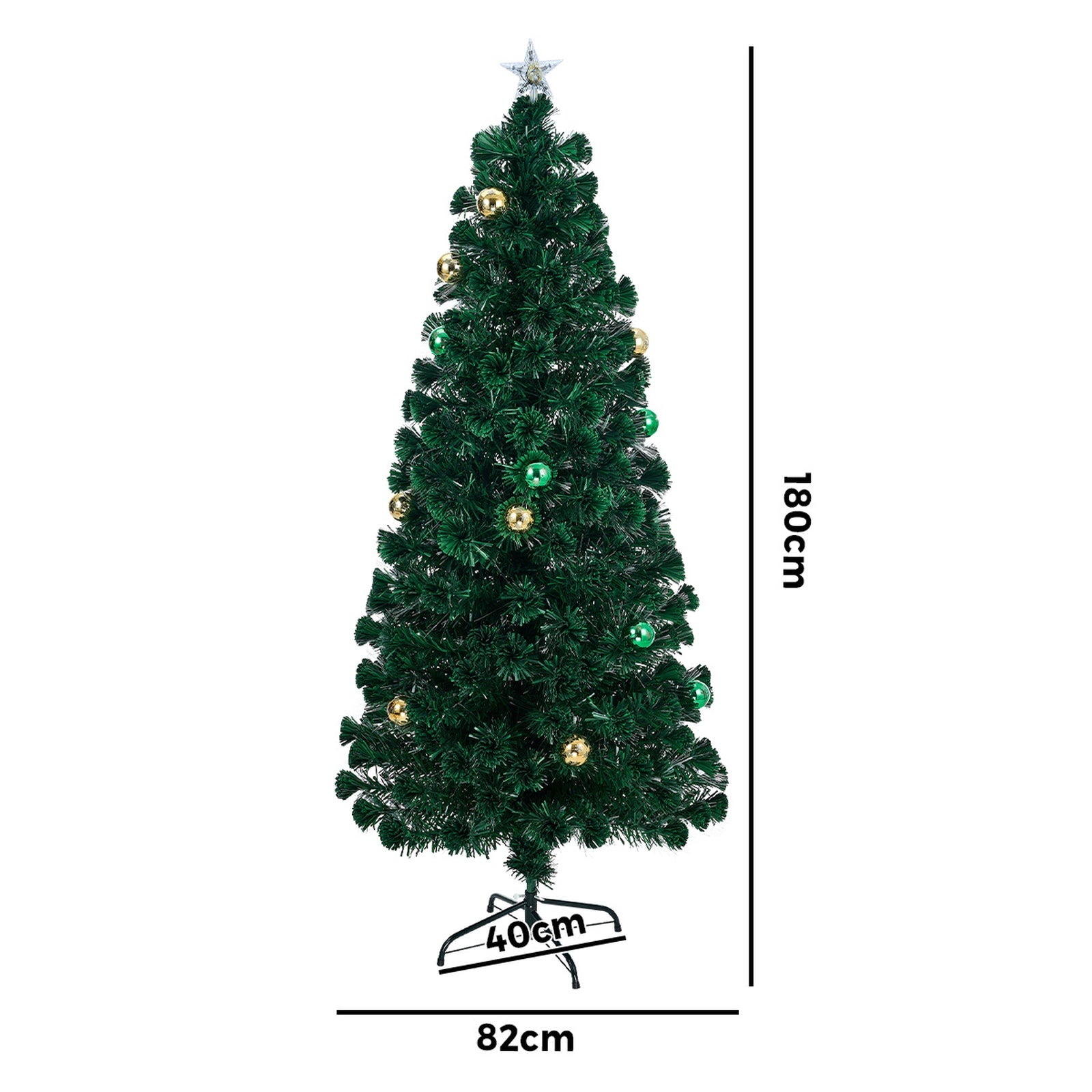 Tinseltown LED Christmas Tree 1.8M 6FT Fibre-optics Xmas Trees with Flash Lights - Sunyee