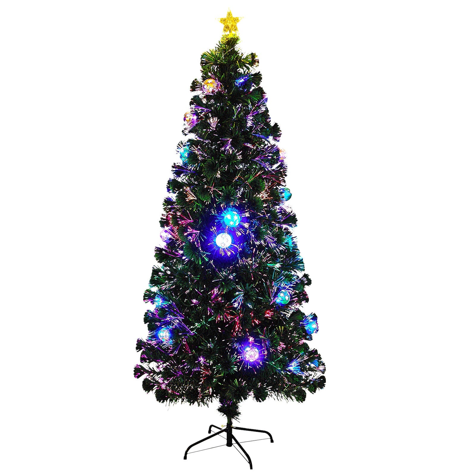 Tinseltown LED Christmas Tree 1.8M 6FT Fibre-optics Xmas Trees with Flash Lights - Sunyee