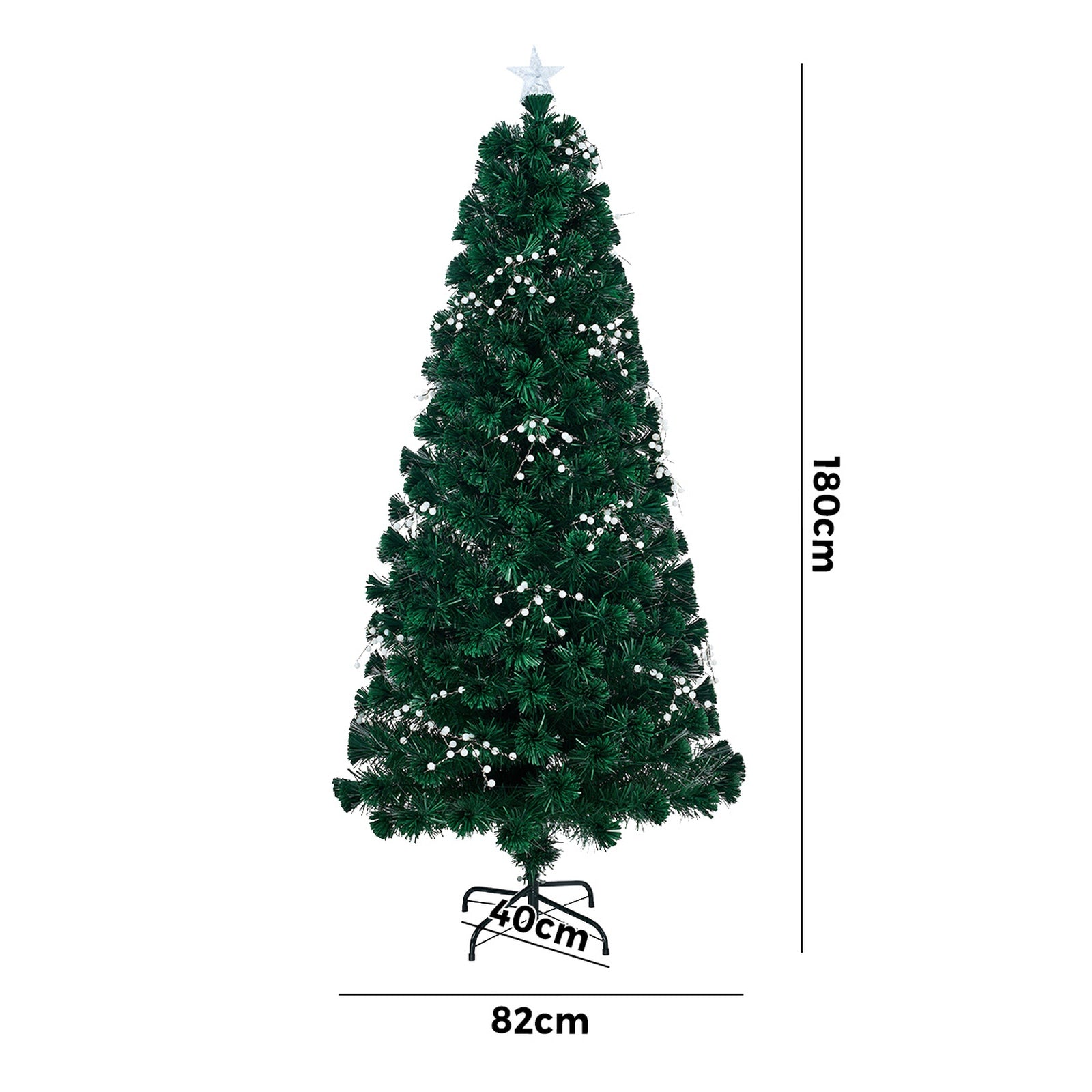 Tinseltown LED Christmas Tree 1.8M 6FT Fibre-optics Xmas Trees with Warm Lights - Sunyee