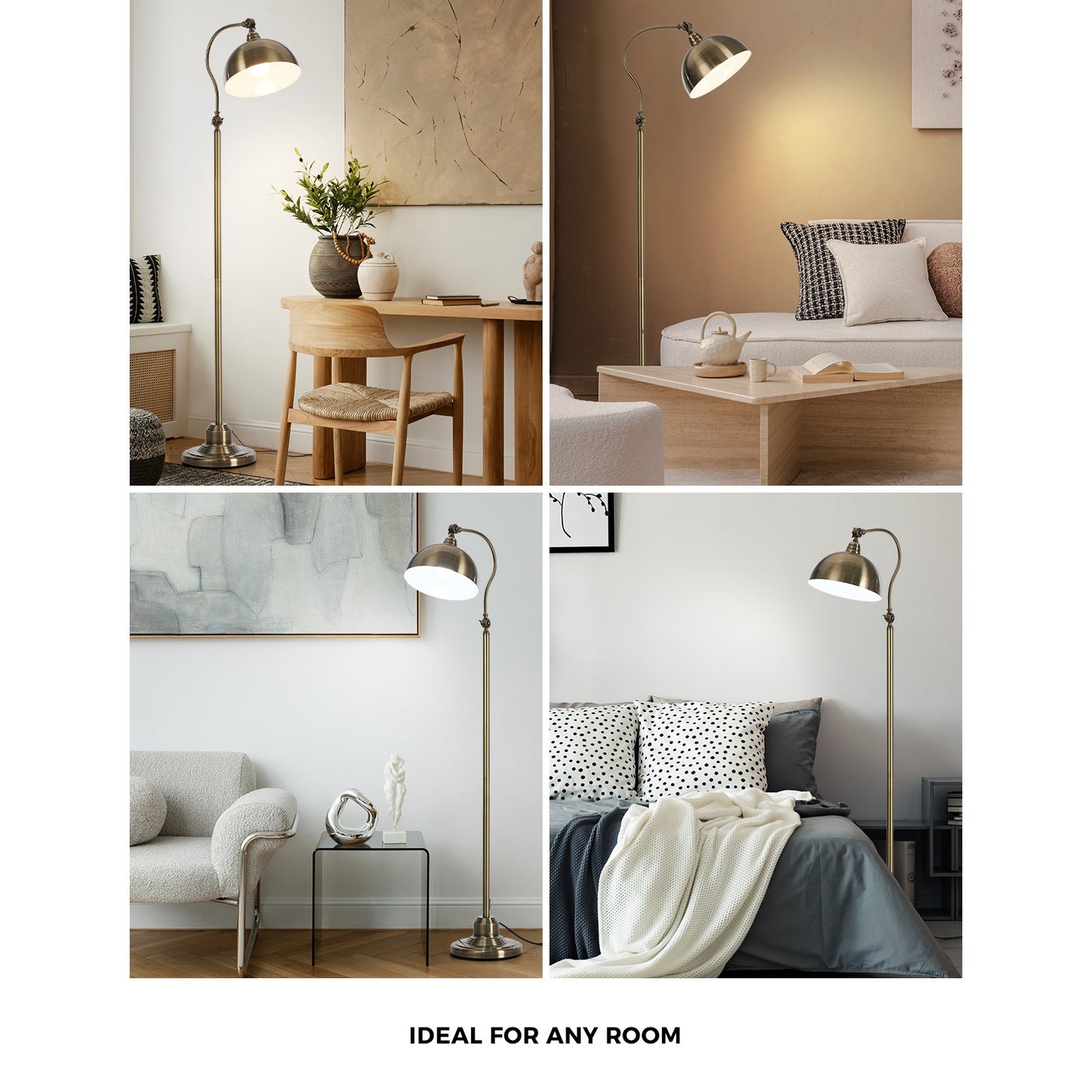 Oikiture Floor Lamps Standing Lamp Metal Frame Bronze-finish - Sunyee
