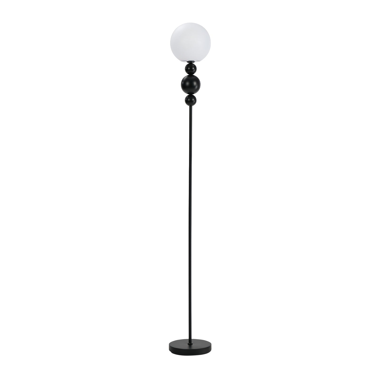 Oikiture Floor Lamp Standing Lamp Globe  Shade Black Metal